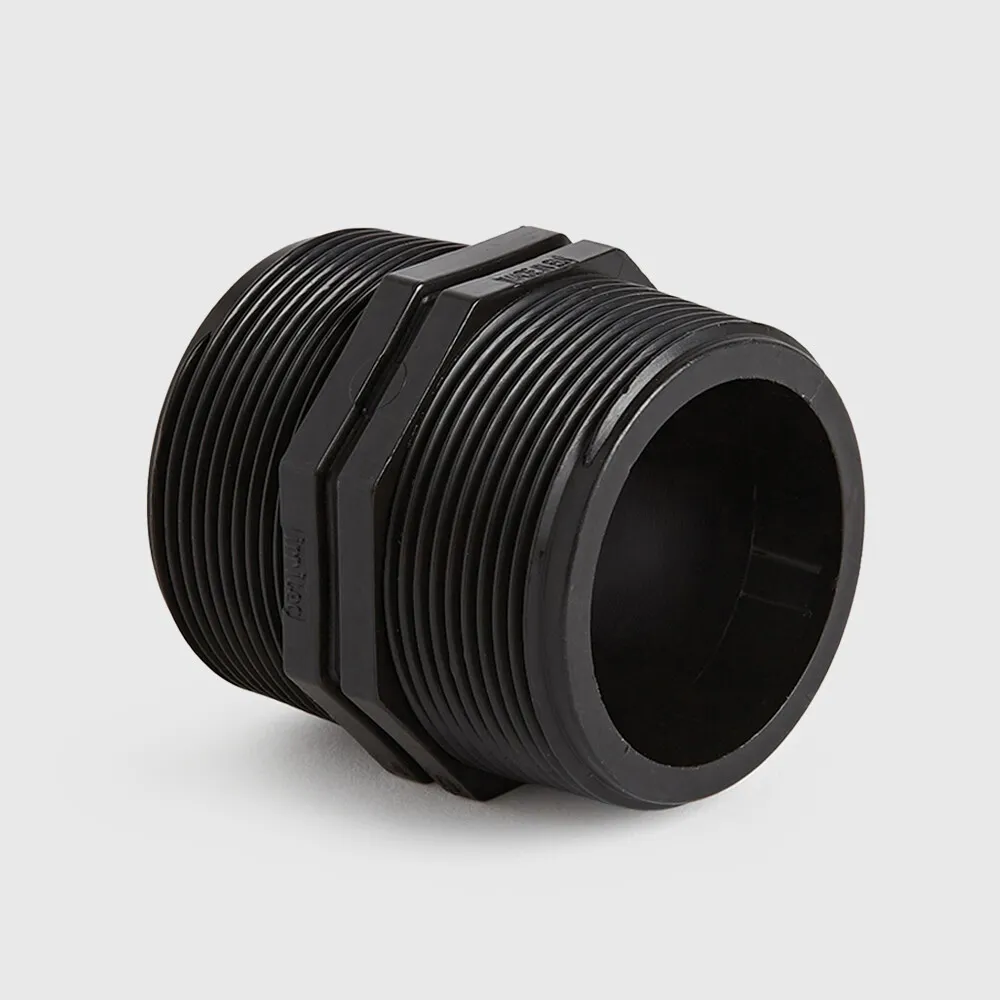 Nippel PP 3/4" Außengewinde 10bar Schwarz