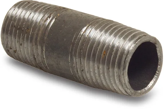Profec Nr. 23 Rohrnippel Stahl Schwarz 1" Außengewinde 16bar 60 mm type BS1387