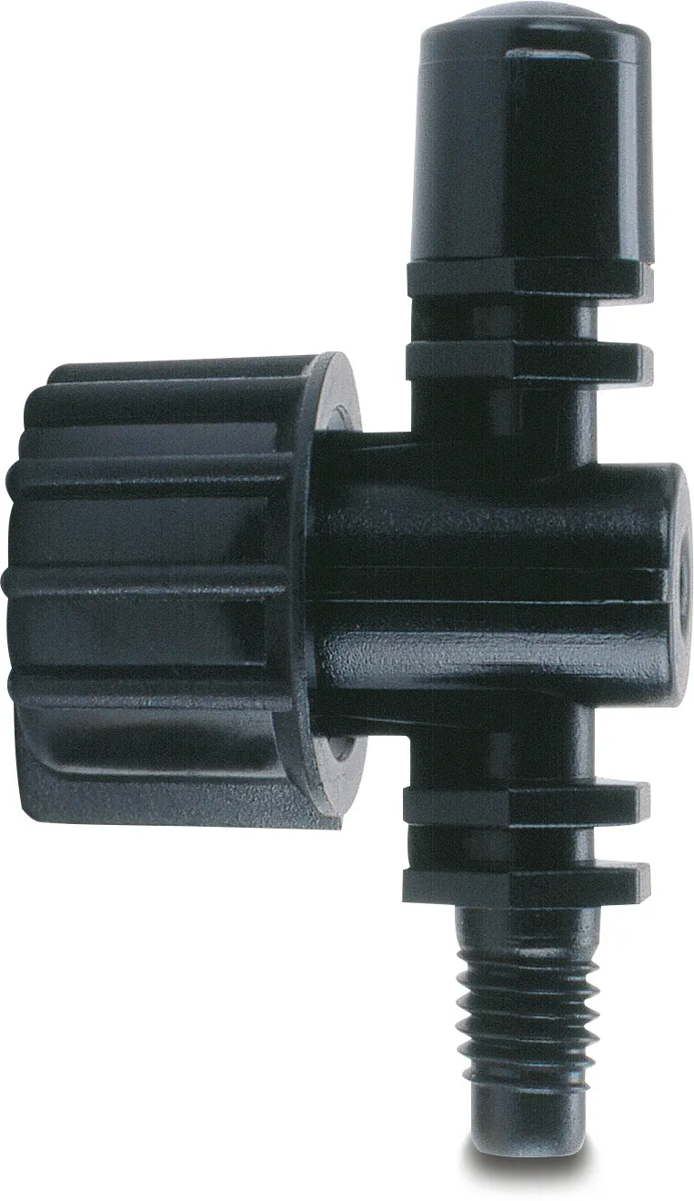 Zamgławiacz tworzywo tworzywo sztuczne 6 mm karbowane 90° czarny typ XS-90