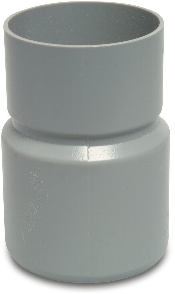 Reduzierstück PVC-U 70 mm x 60 mm Klebestutzen x Klebemuffe Grau