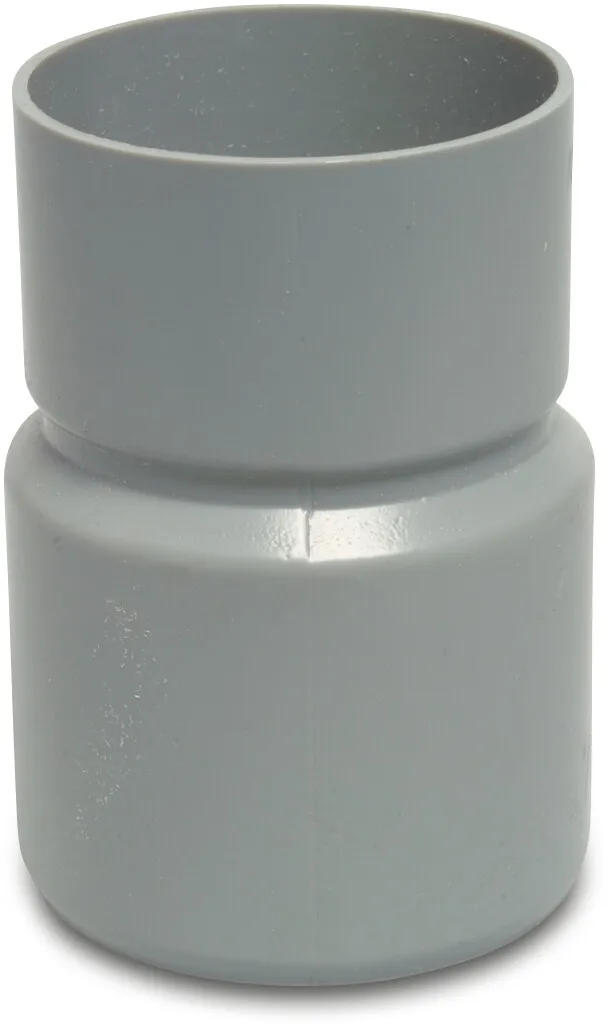Reducer socket PVC-U 70 mm x 60 mm glue spigot x glue socket grey