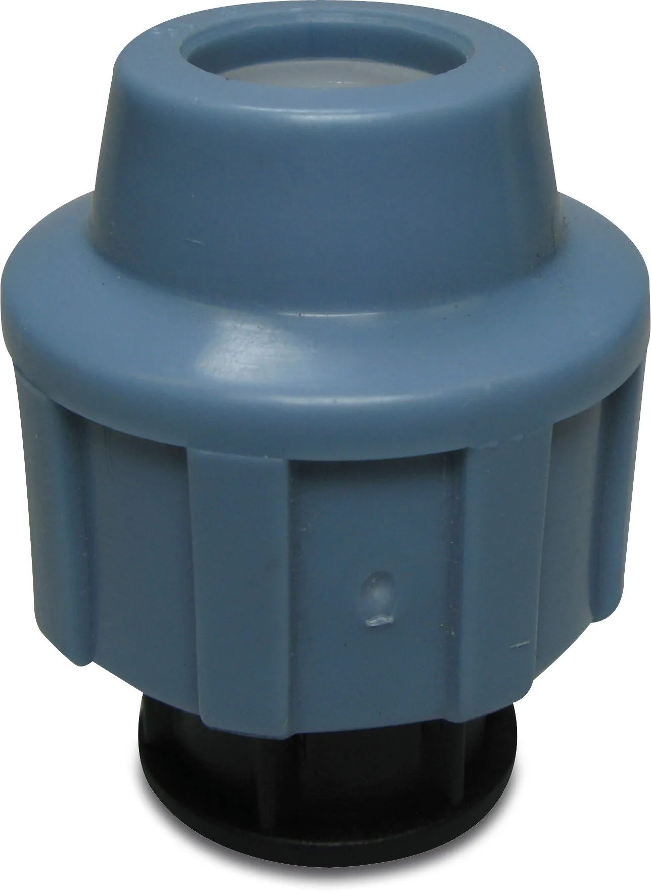 Unidelta Cap PP 32 mm compression 16bar black/blue DVGW/KIWA/WRAS