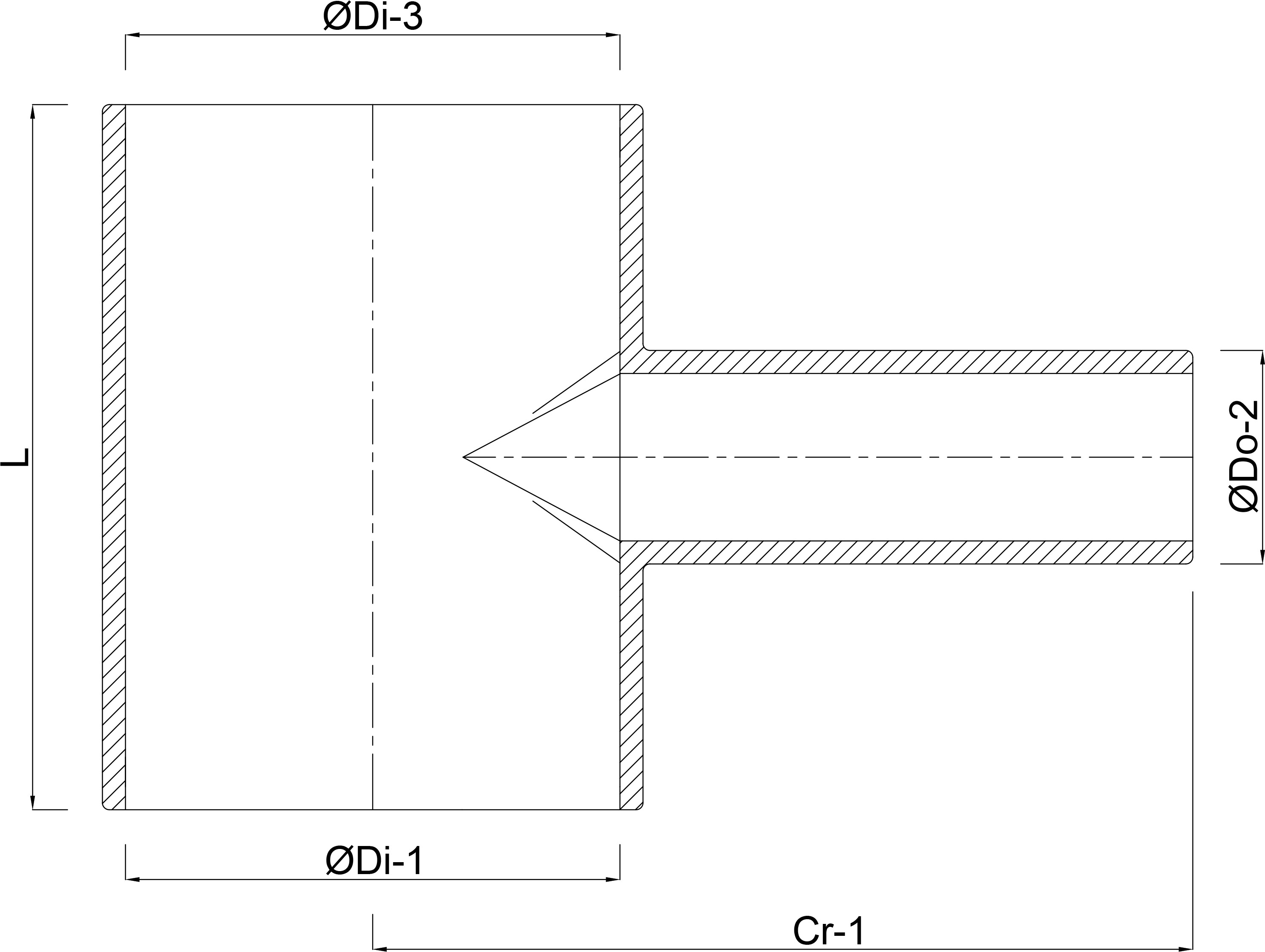VDL T-piece 90° PVC-U 75 mm x 32 mm x 75 mm glue socket x spigot x glue socket 10bar grey