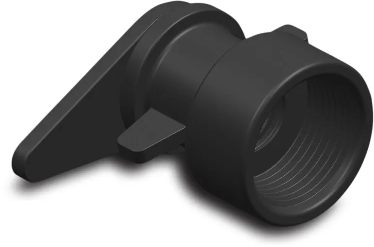 Lay flat adaptor PP 1/2" female thread black