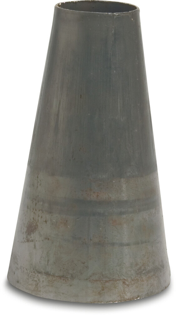 Concentric reducer steel 50 mm x 100 mm x 2 mm welding spigot black