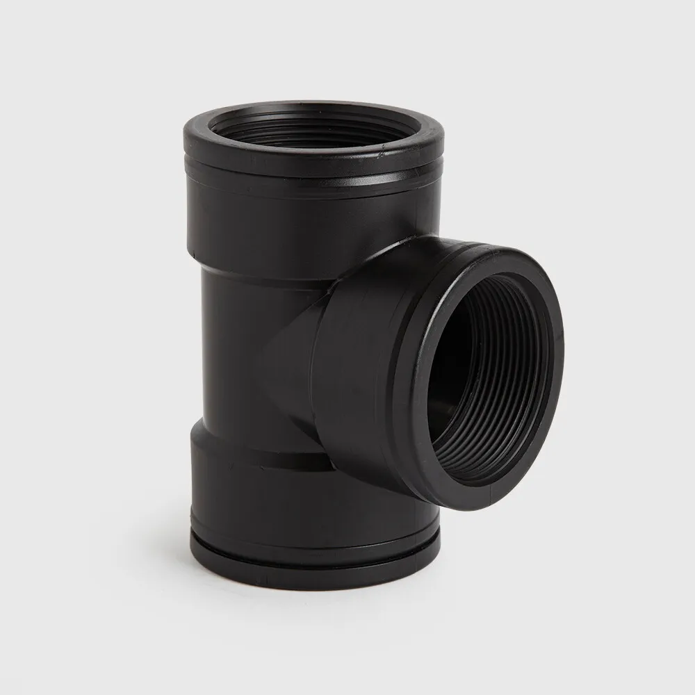 T-piece 90° PP 1" female thread 10bar black