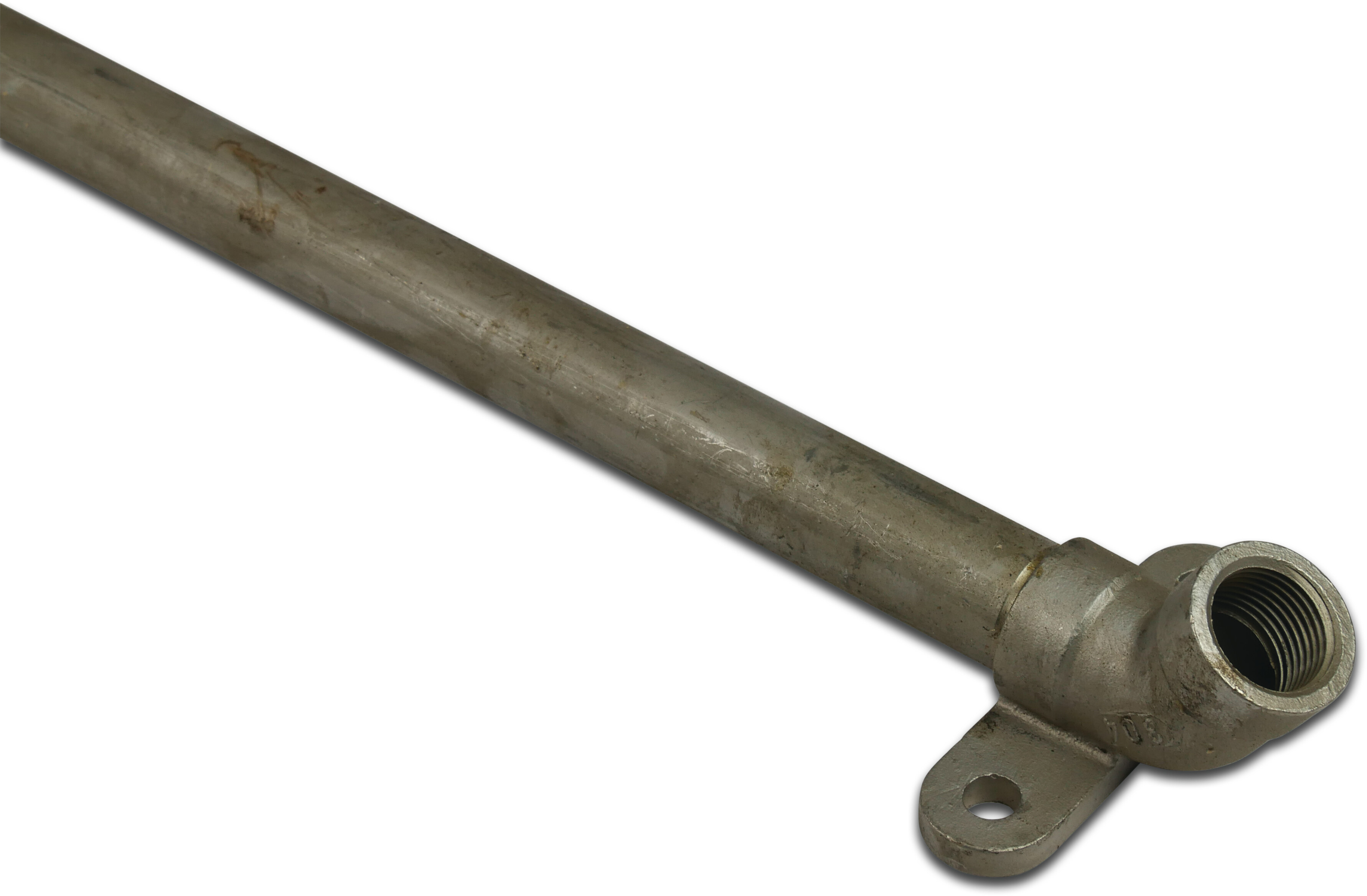 Tränkenippelhalter 30° Edelstahl 304 1/2" Außengewinde 750 mm Typ ohne PVC Klammer