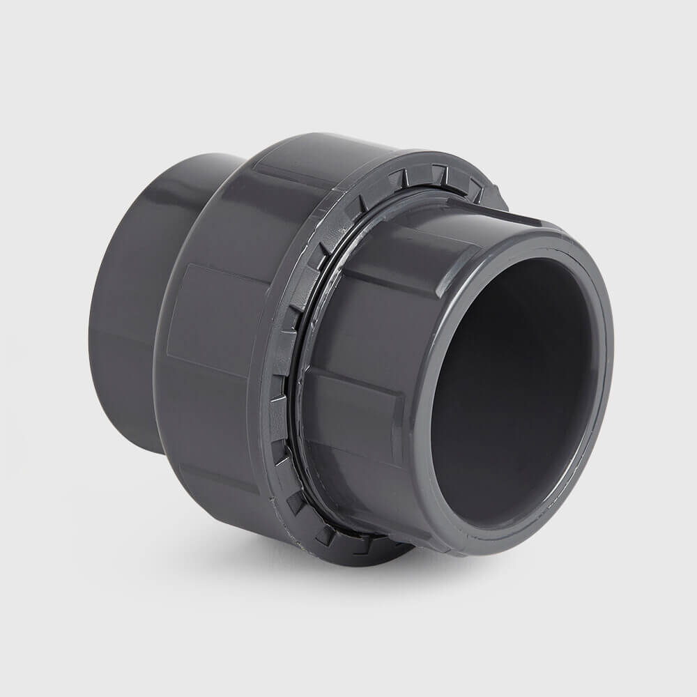 VDL Verschraubung PVC-U 75 mm Klebemuffe 10bar Grau Typ A