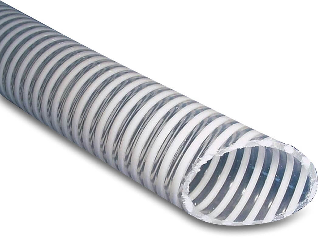 Profec Wąż spiralny ssawny PVC 38 mm 5bar 0.65bar przezroczysty 50m type Multi-Purpose S.E.