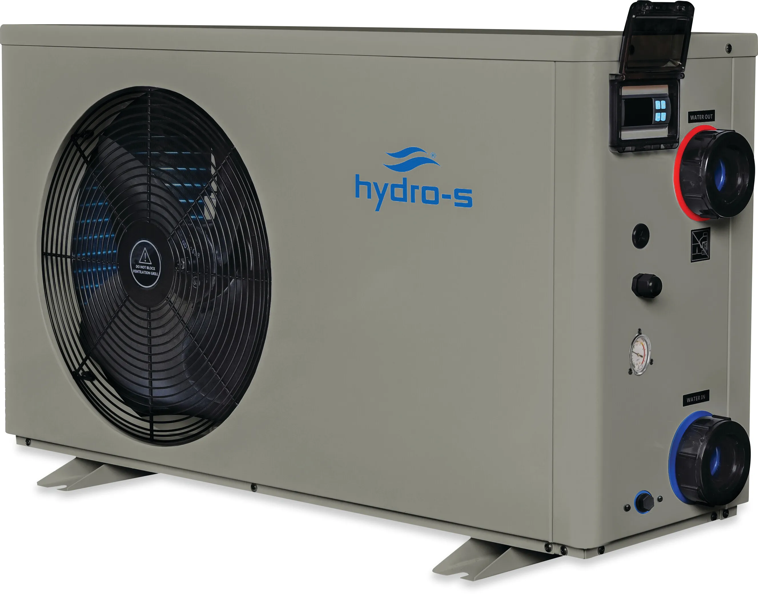 Hydro-S Warmtepomp staal 1 1/2" binnendraad 7.1A 230VAC grijs type 8