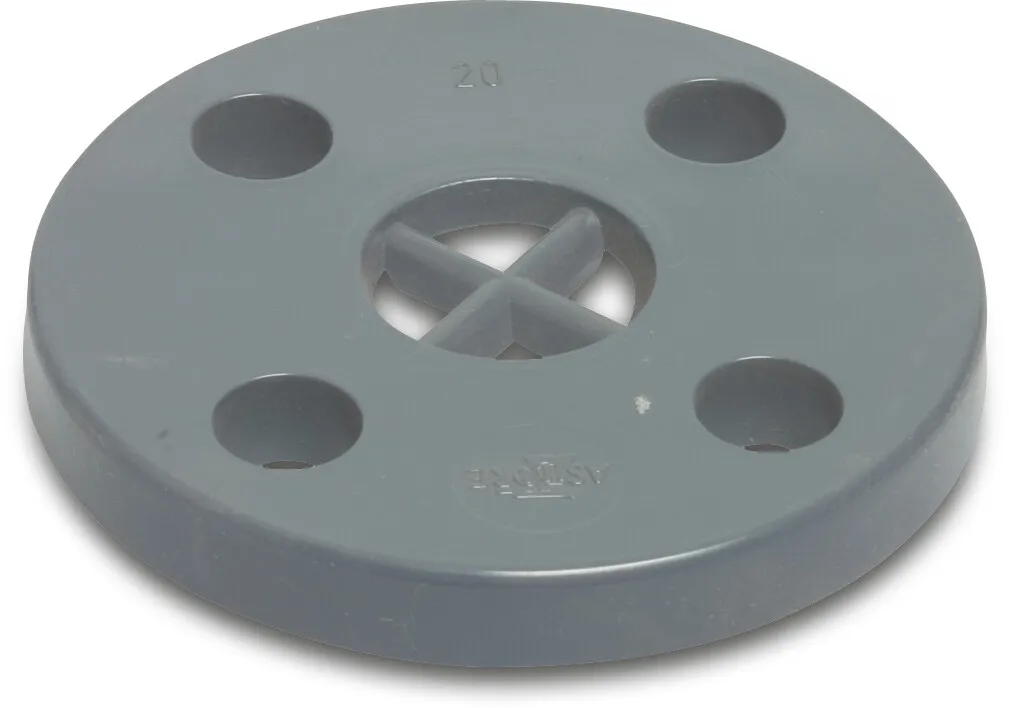 Blind flange PVC-U 200 mm DIN flange 16bar DN200 grey