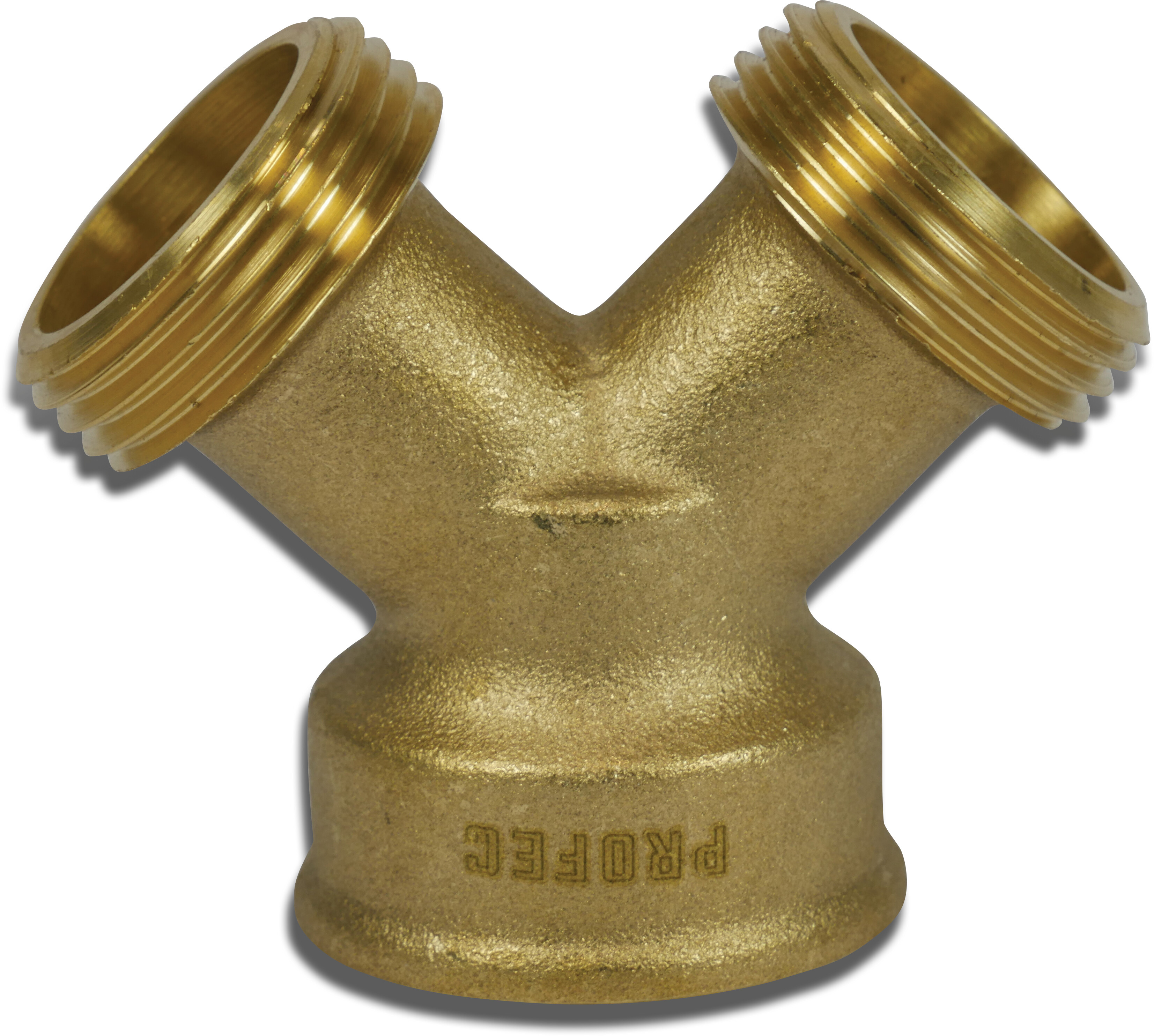 Profec Quick coupler Y-piece brass 30 bar male thread x male thread x female thread