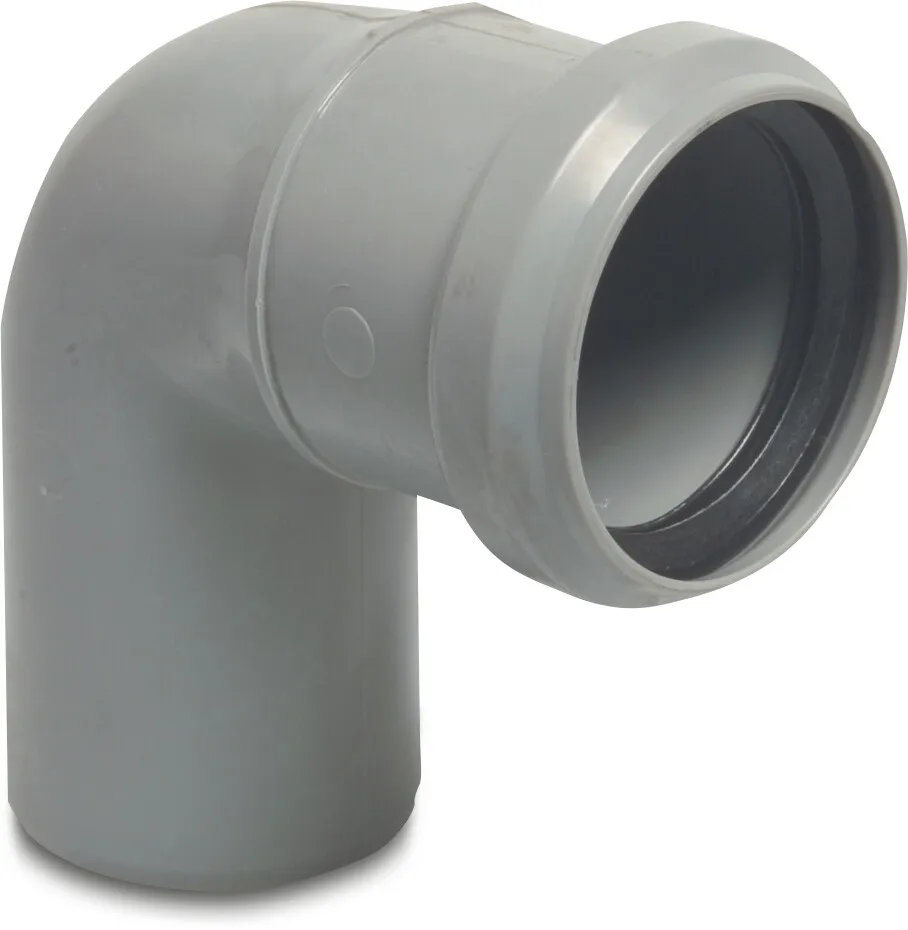 Drainage bend 87° PP 75 mm spigot x ring seal grey