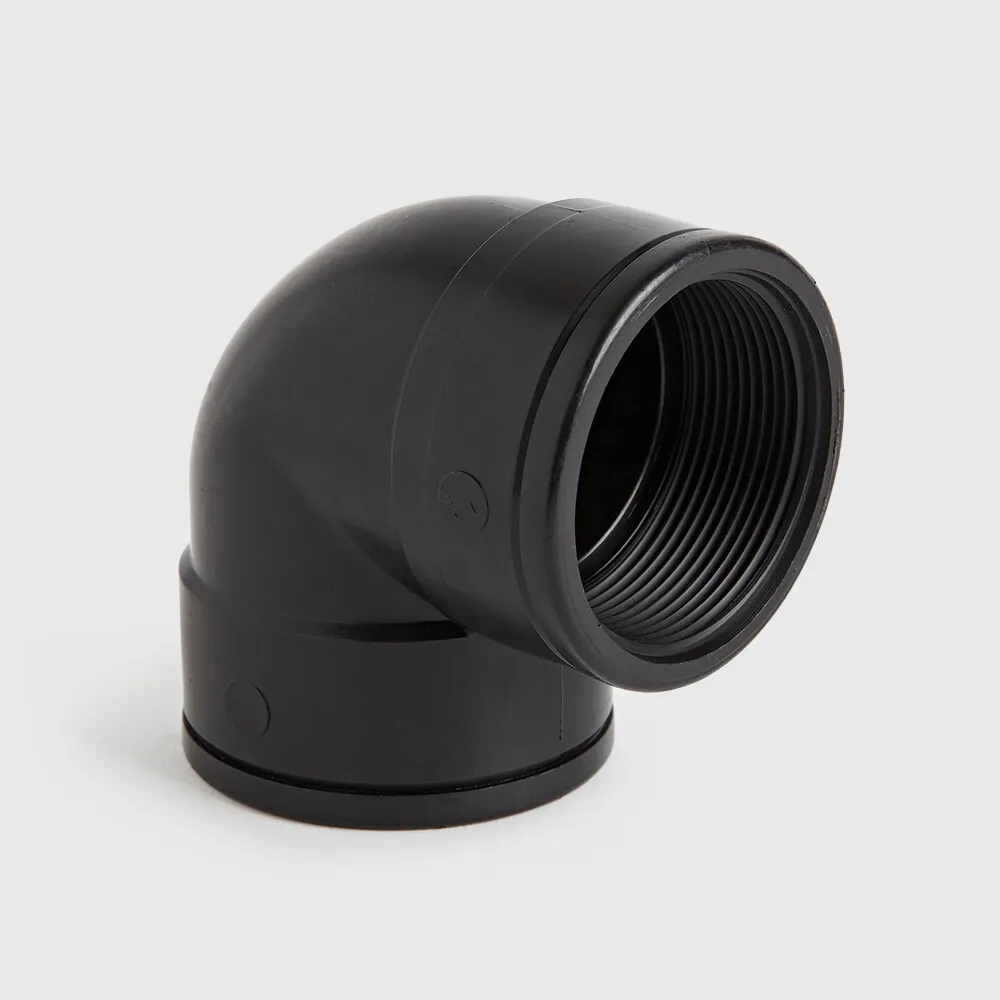 Elbow 90° PP 1" female thread 10bar black