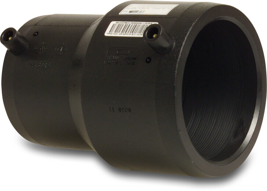 Profec Reducer socket PE100 50 mm x 32 mm electrofusion socket SDR11 24VAC 10bar 16bar black DVGW