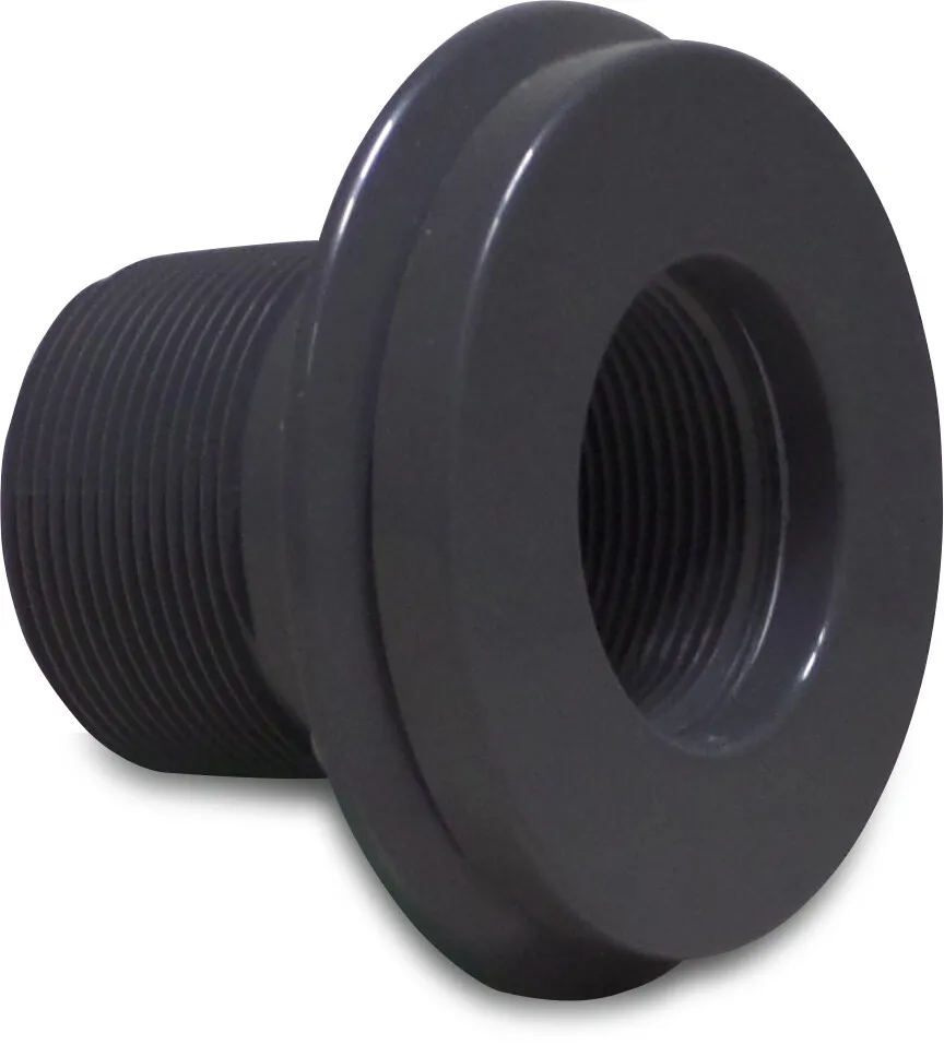 Hayward Inlet fitting ABS 50 mm x 2" glue socket x male thread dark grey