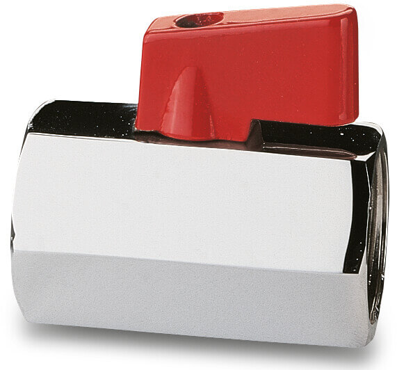 Itap Mini vanne à boisseau sphérique laiton chromé 1/4" filetage femelle 10bar type 125