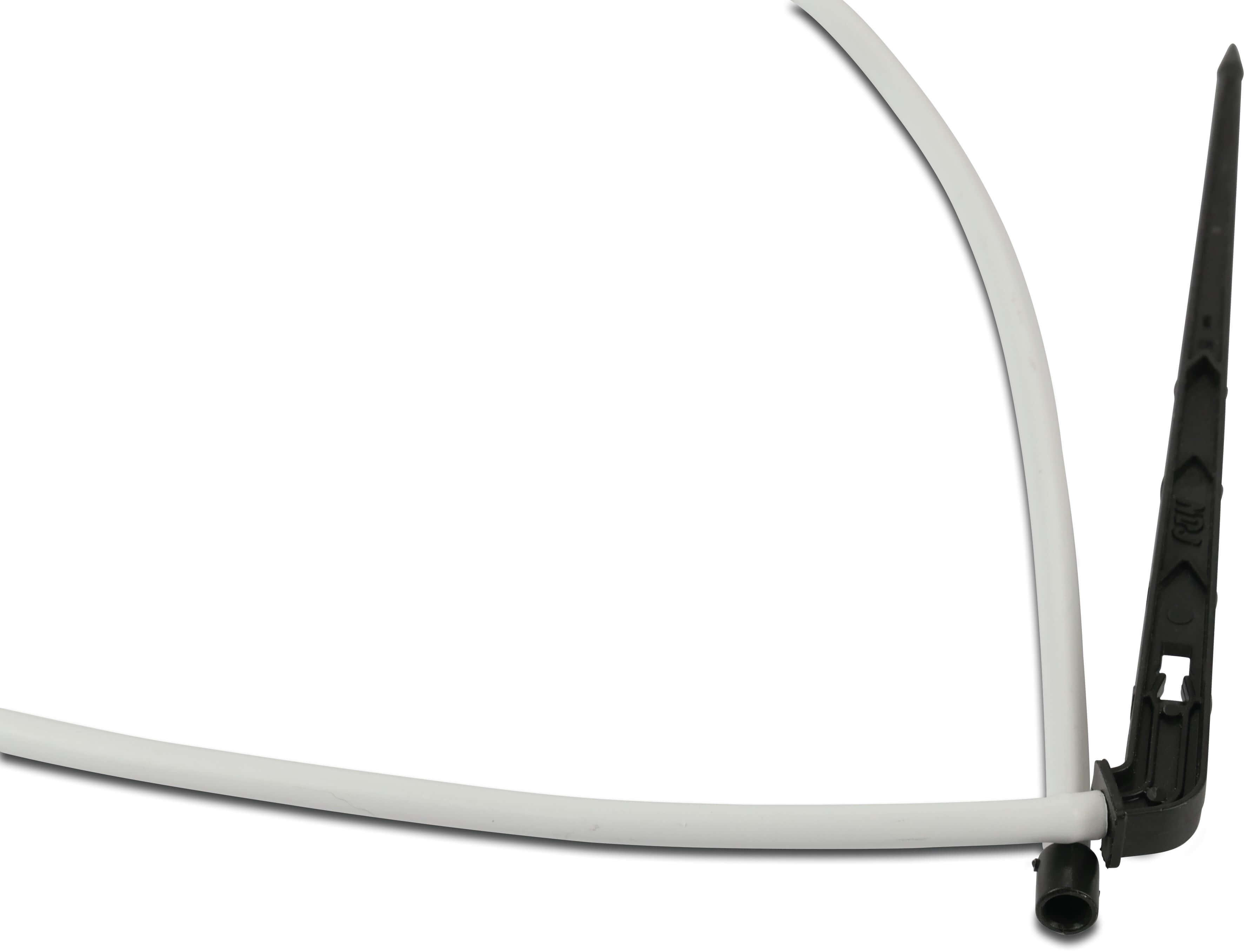 NaanDanJain Rör med 1 förgreningsrör plast konisk F 50cm svart/vit type Click Tif, tubing with angle stake