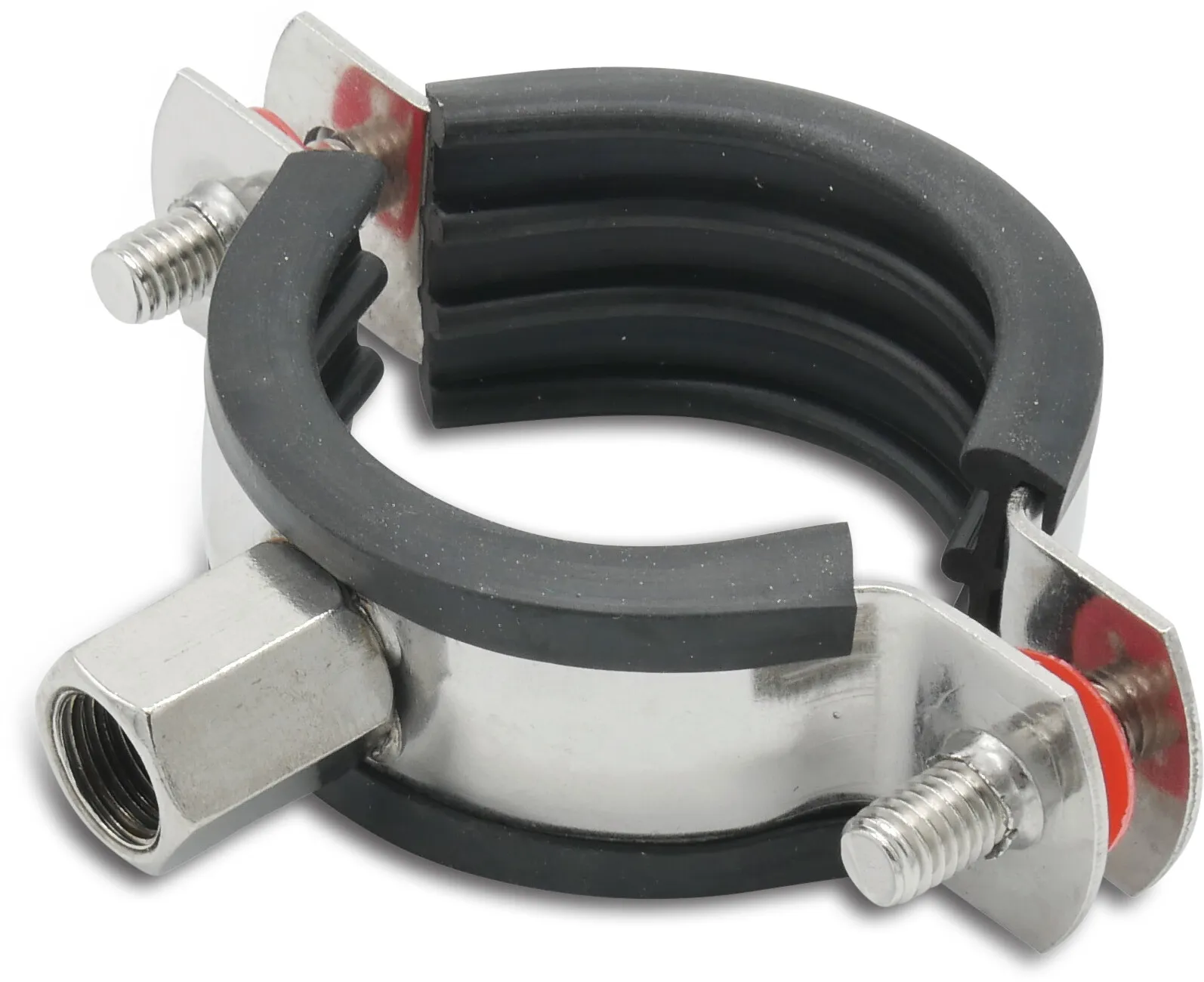 Uchwyt do rury skręcany stal nierdzewna 304 40-43 mm x M8/M10 GW typ dwuczęściowy