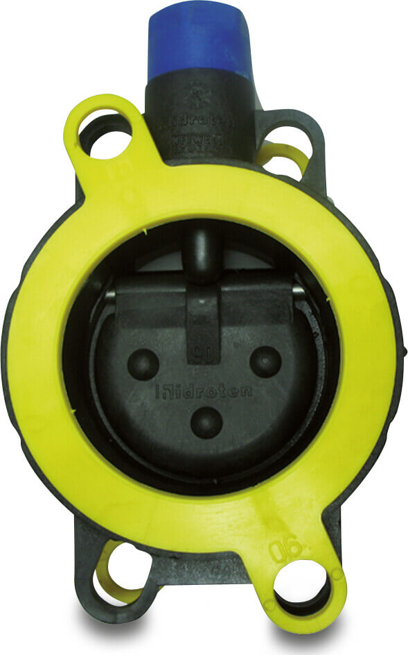 Fjäderbelastad skivkontrollventil PPFV 200 mm fläns 10bar DN200 grå