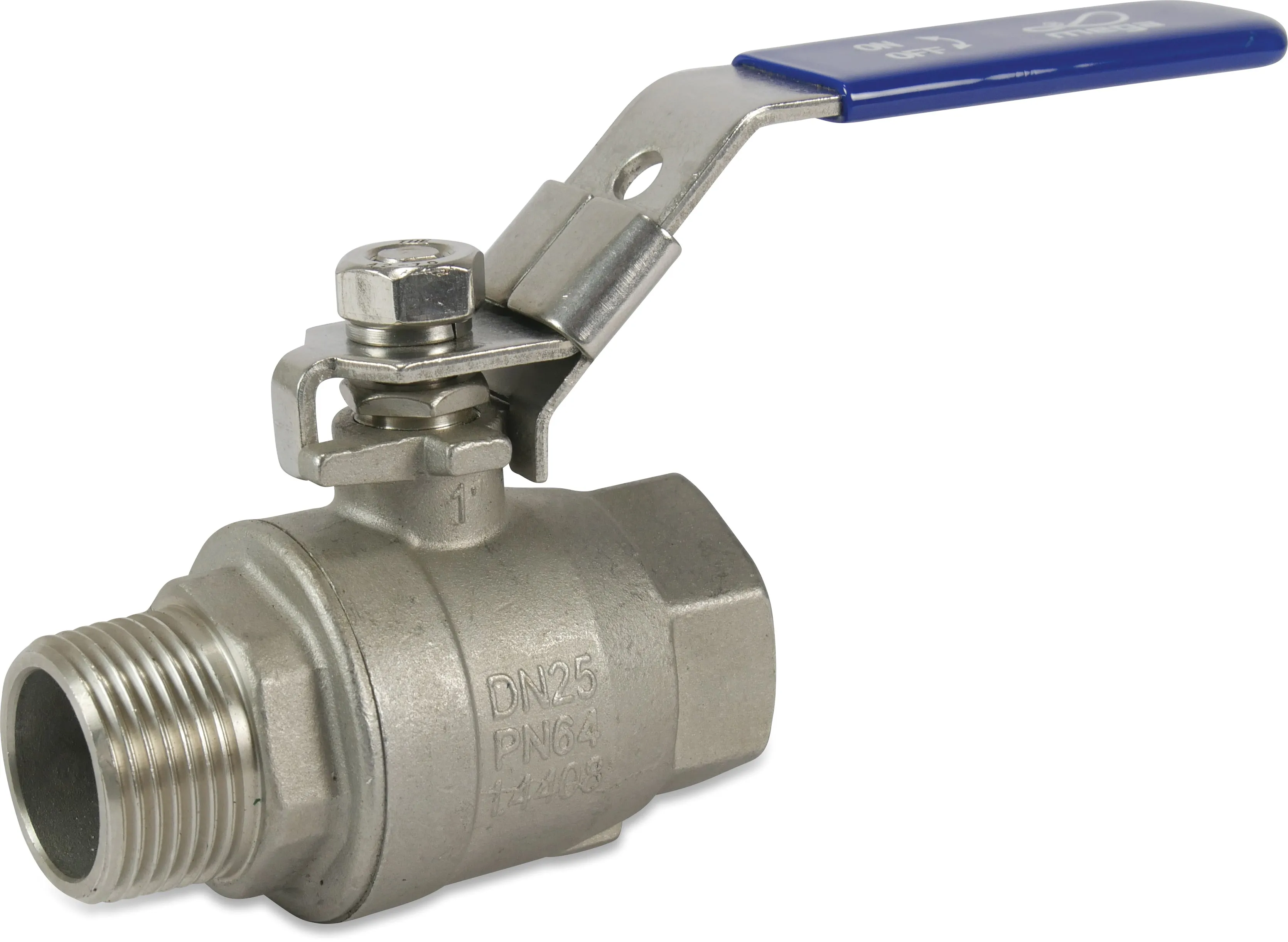 Profec Zweiteiliger Kugelhahn Edelstahl 316 3/8" Innengewinde x Außengewinde 50bar