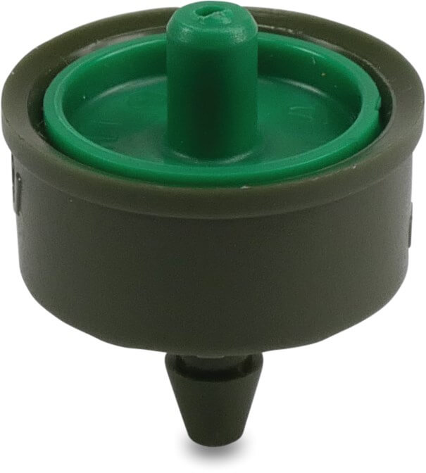 NaanDanJain Button dripper plastic push-in x taper F 4ltr/h black/green type Click Tif, PC