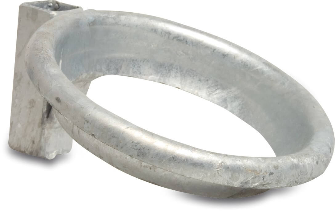 Clamp ring steel galvanised 100 mm male part Italian type Italian