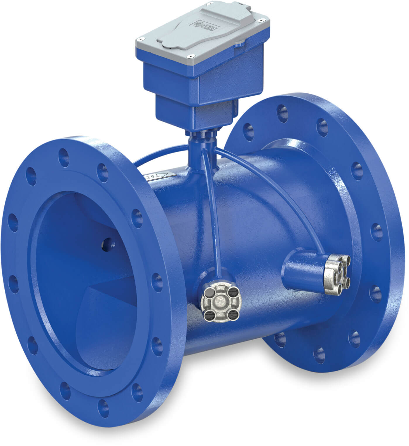 Profec Ultrasonic water meter stainless steel 304 DN250 DIN flange 16bar 3.6V Li-battery blue CE/MID type Class 2