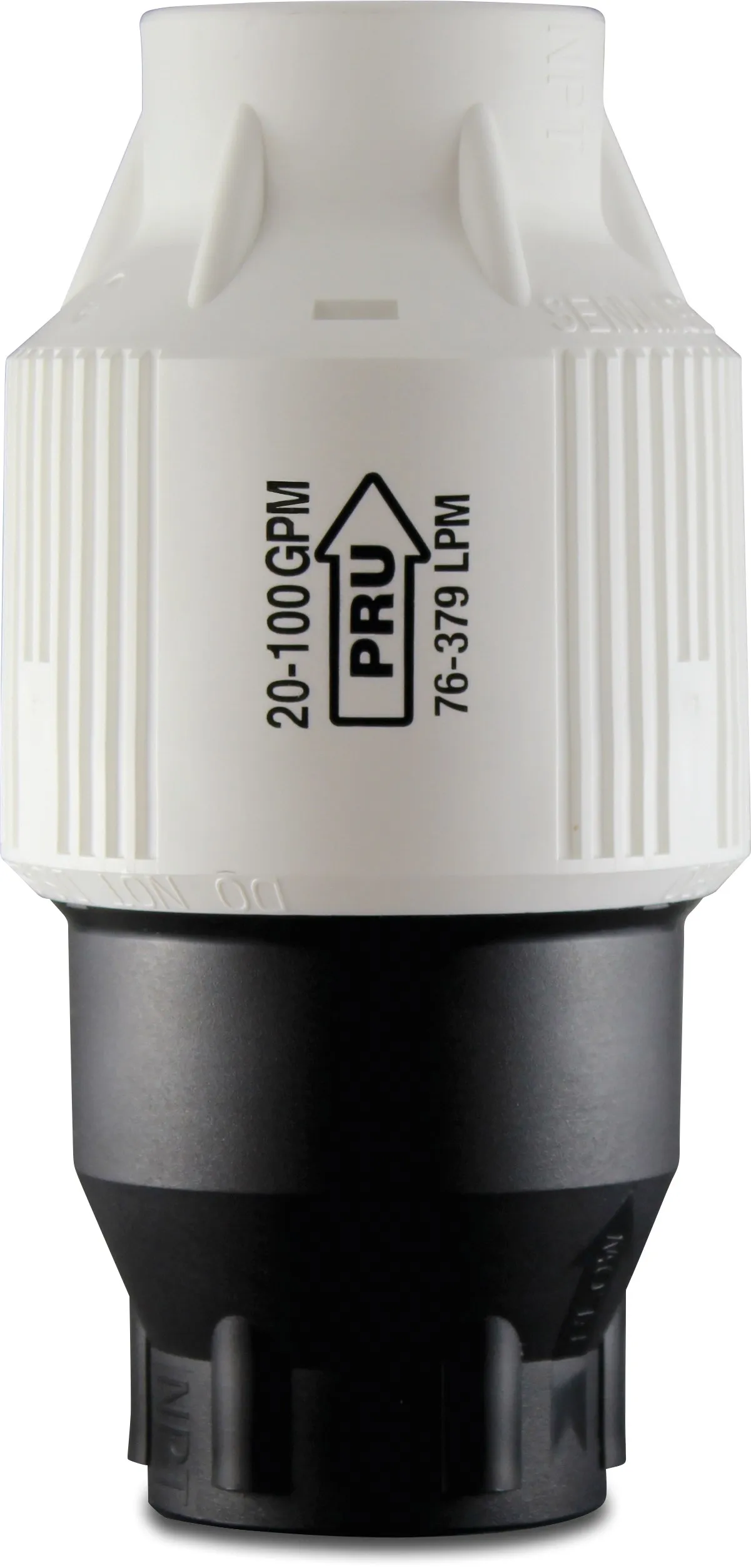Senninger Pressure regulator plastic 2" female thread black/white type PMR-15