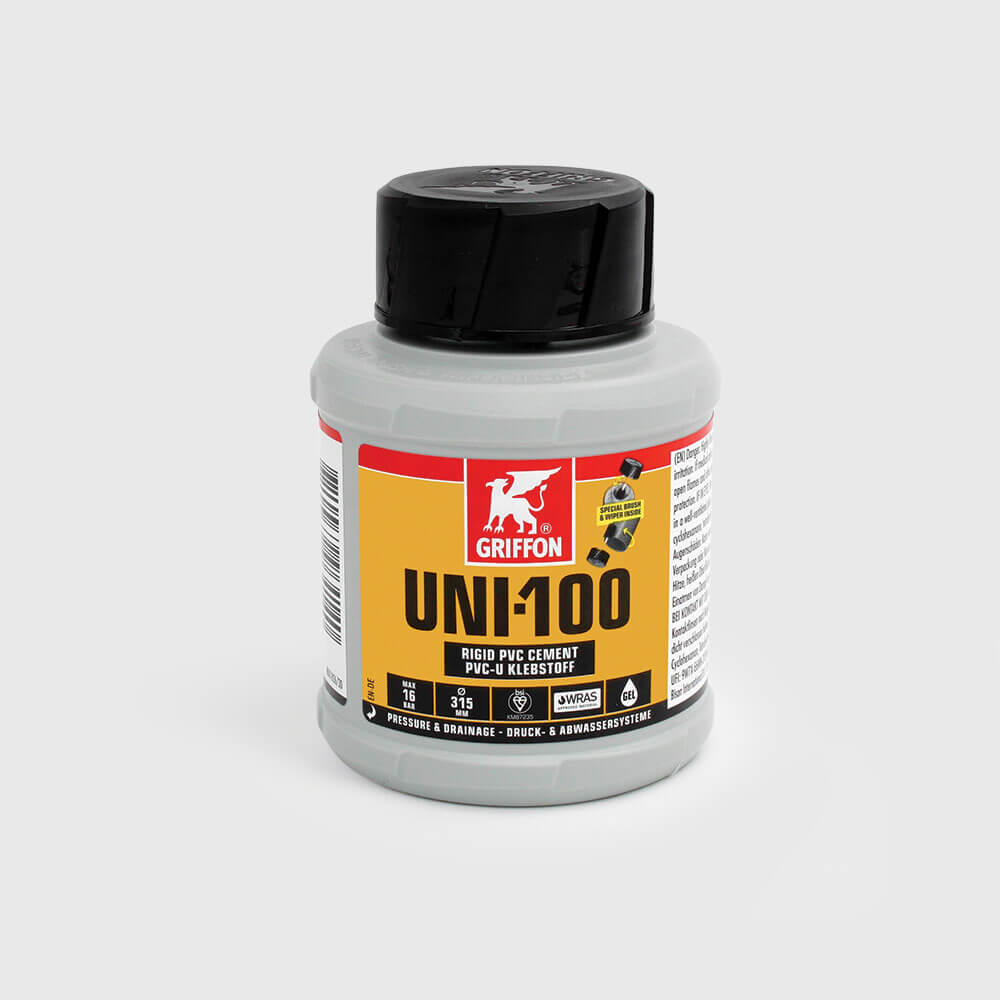 Griffon PVC glue 0.125ltr with brush type Uni-100 label EN