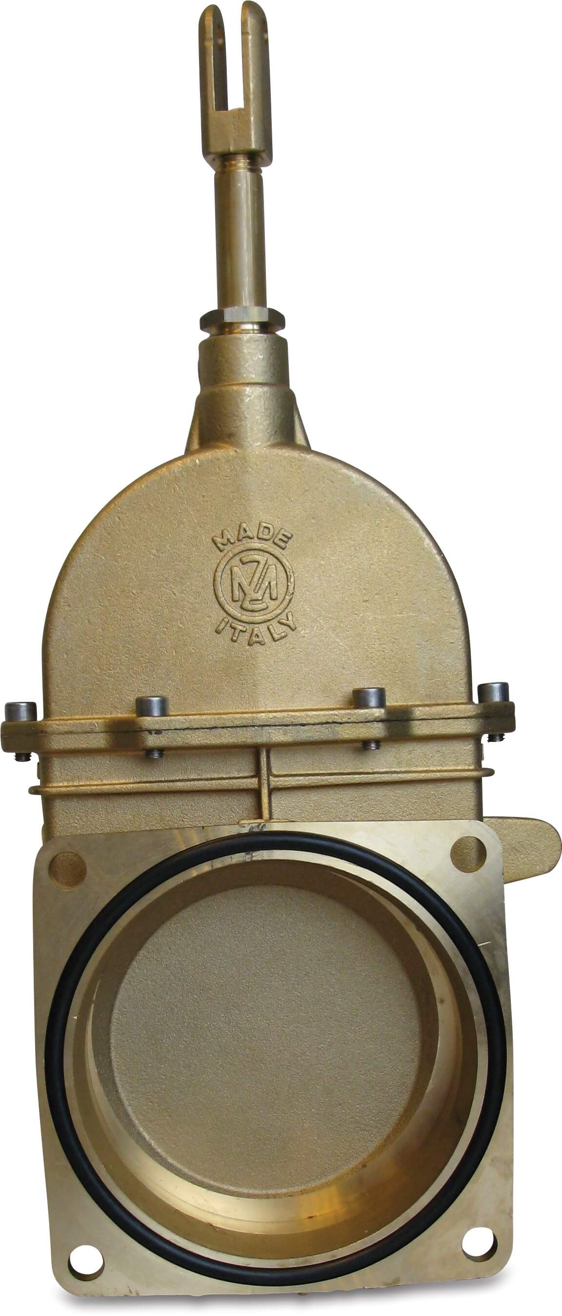 MZ Sluice valve brass 6" square flange 2,5bar type ECO 0075