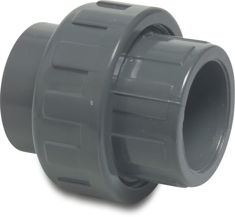 Profec Union coupler PVC-U 1 1/4" imperial glue socket 16bar grey