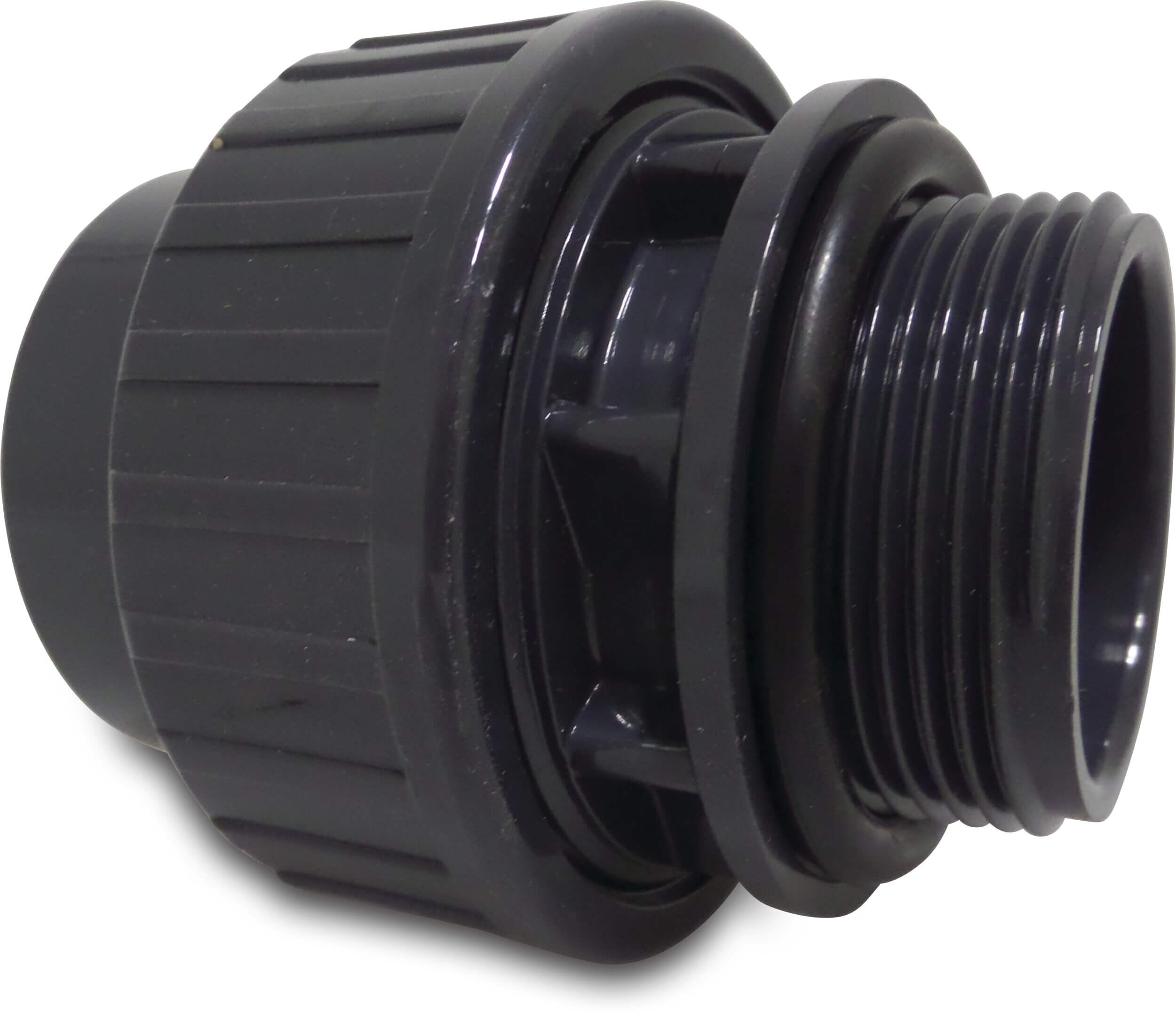 Profec 3/3 Śrubunek z O-ringiem PVC-U 50 mm x 1 1/2" KW x GZ 10bar szary