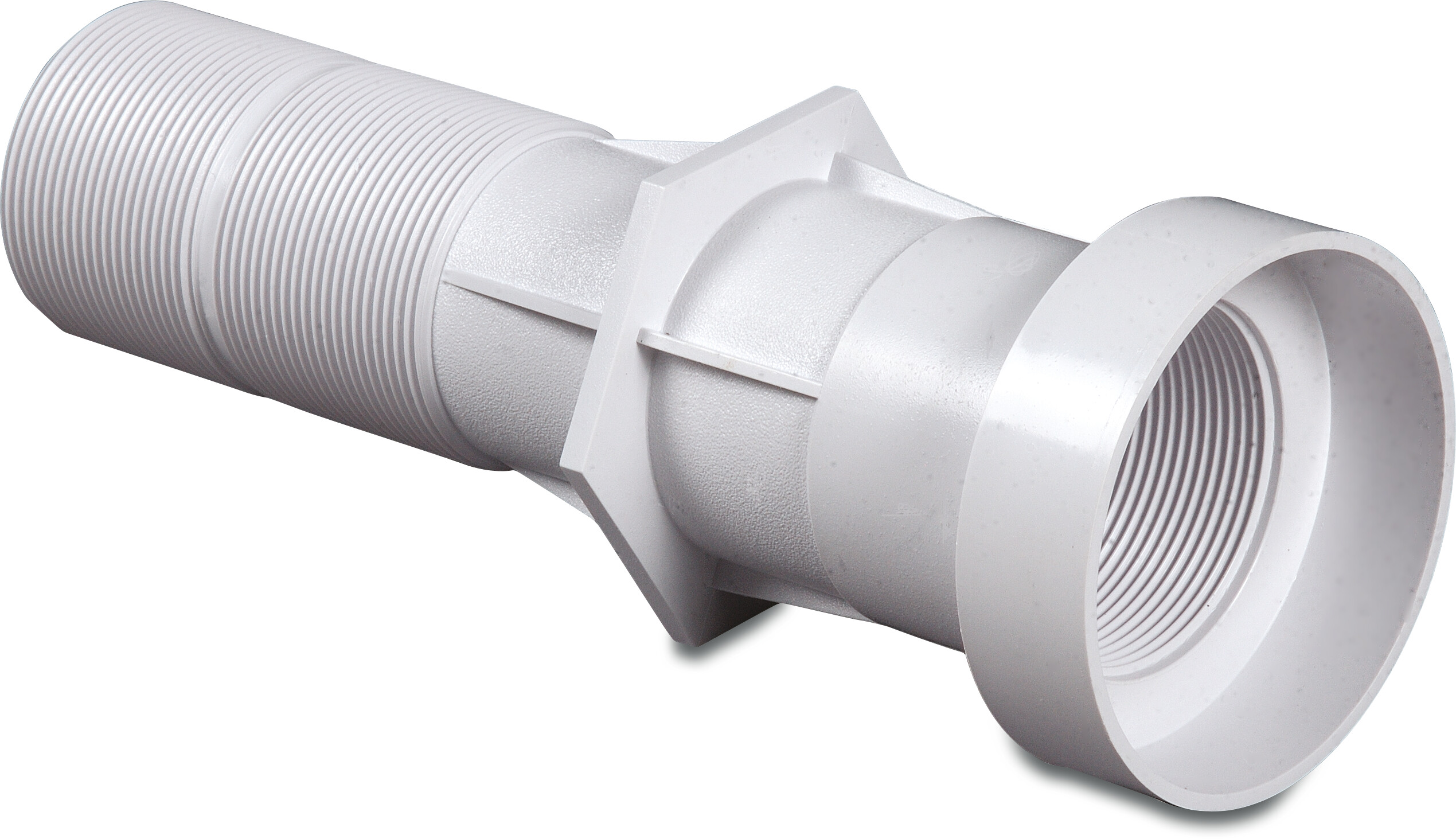 Hayward Wanddoorvoer PVC-U 2" x 2" x 50 mm binnendraad x buitendraad x lijmmof wit 250 mm Mini-LED