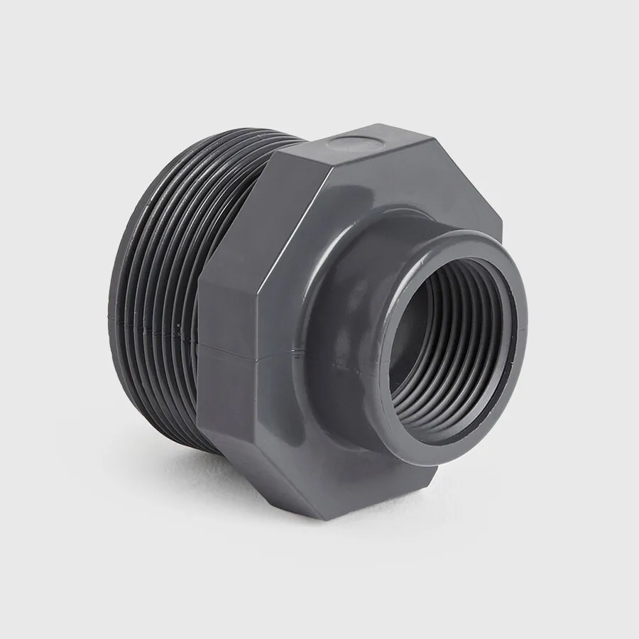 Profec Manchon de raccord PVC-U 3/4" x 1/2" filetage mâle x filetage femelle 10bar gris