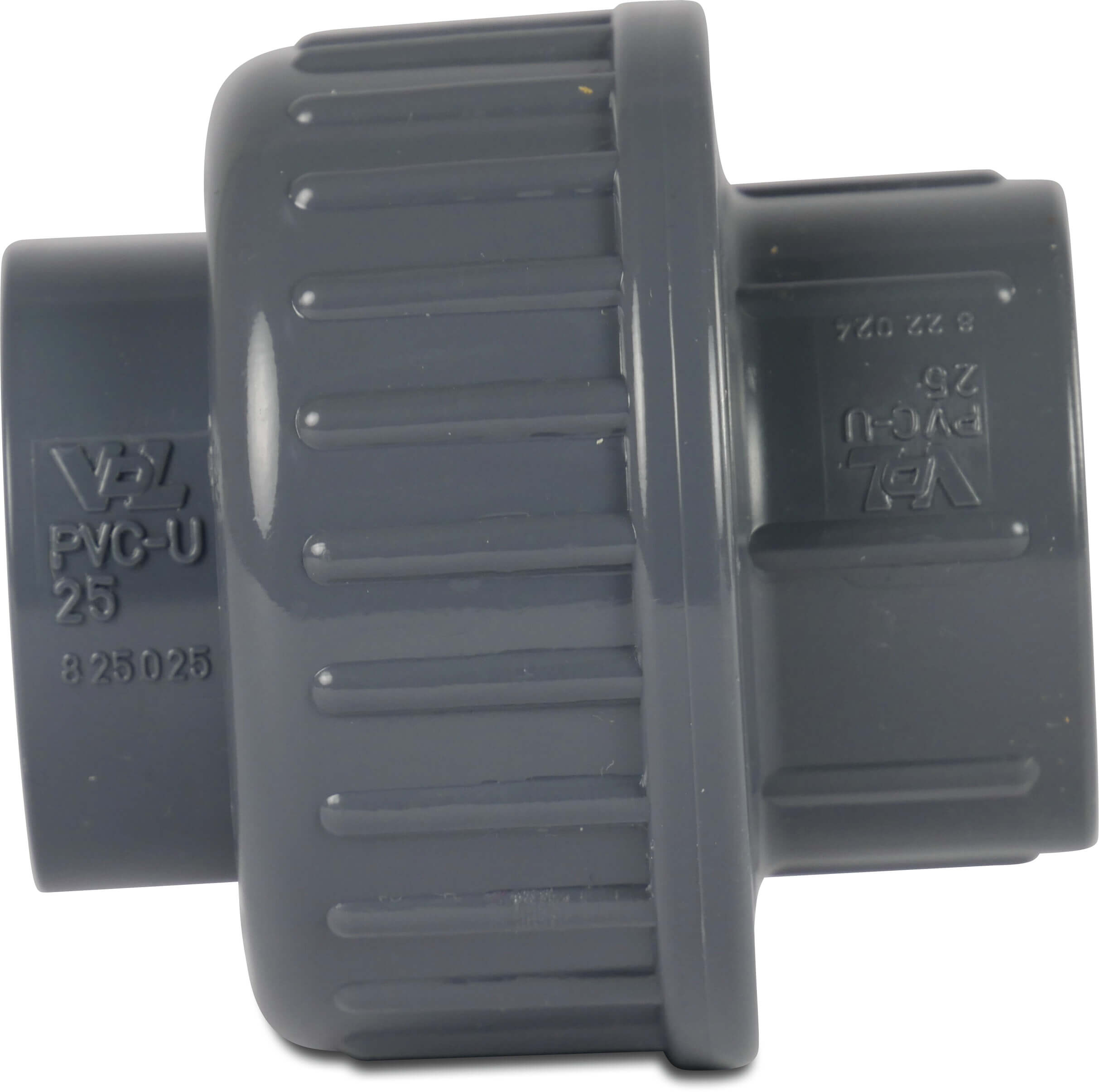 VDL Unionskobling PVC-U 20 mm limmuffe 16bar grå type B