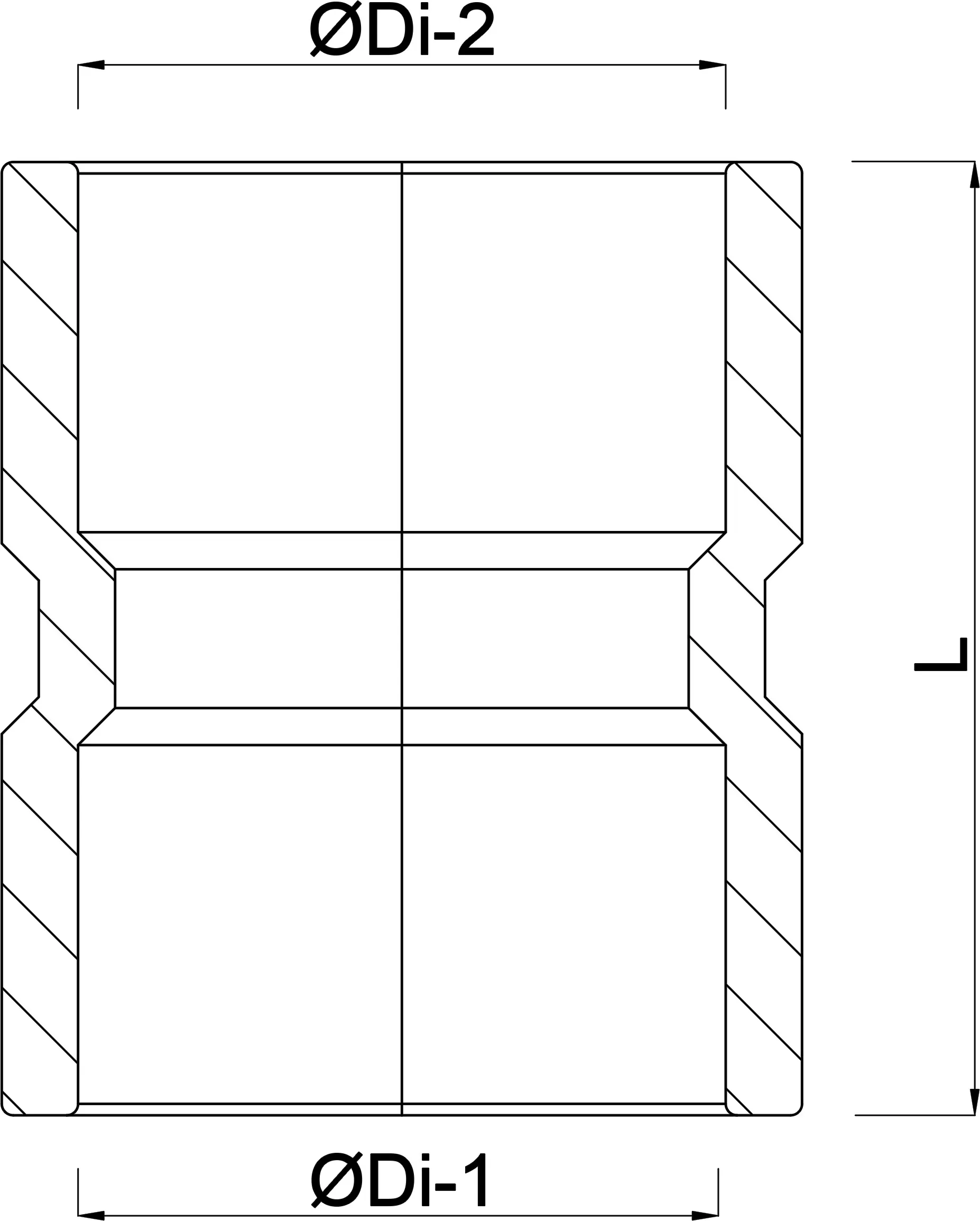 Profec Övergångsmuff PVC-U 50 mm x 1 1/2" limsockel x imperial limsockel 16bar grå