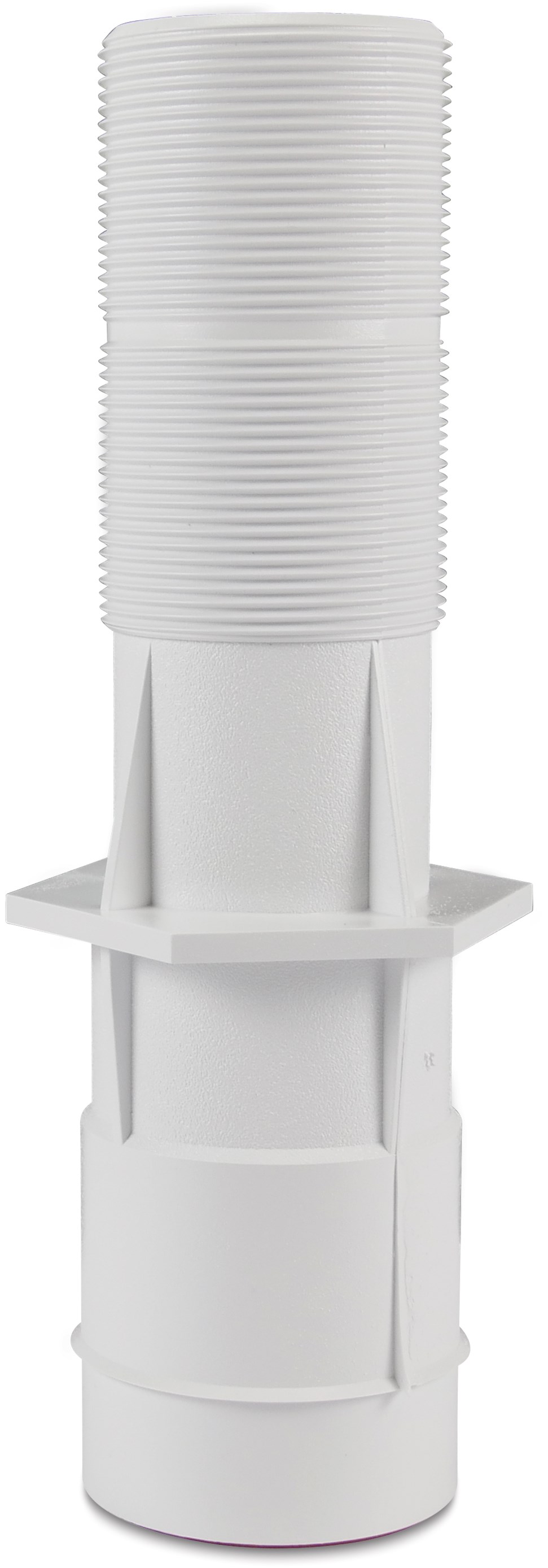 Hayward Mauerdurchführung PVC-U 2" x 2" x 50 mm Innengewinde x Außengewinde x Klebemuffe Weiß 250 mm Mini-LED