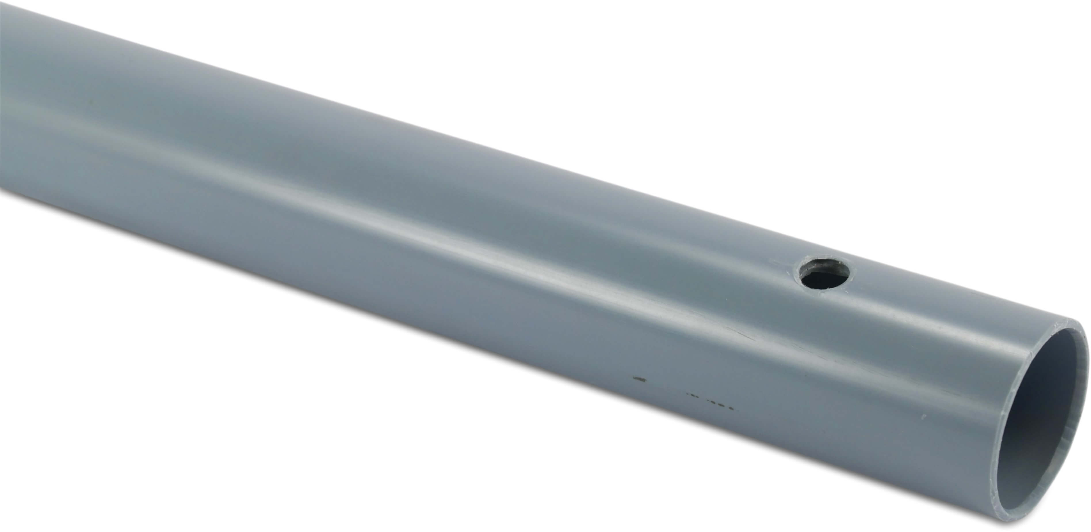 Beregnungsrohr PVC-U 32 mm x 1,8 mm Klebemuffe x Glatt 10bar 3/8WW Dunkelgrau 75cm 4,54m
