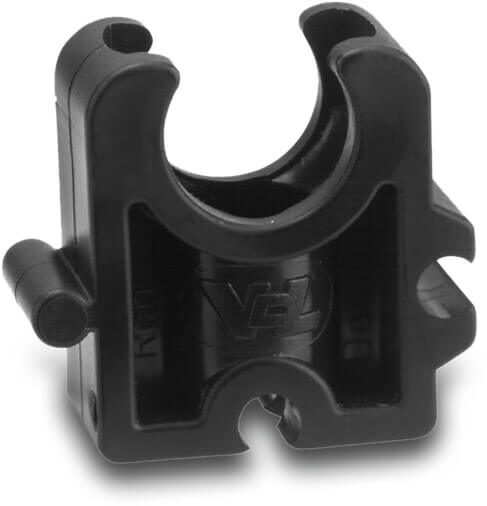 VDL Pipe clamp PP 12 mm black type A