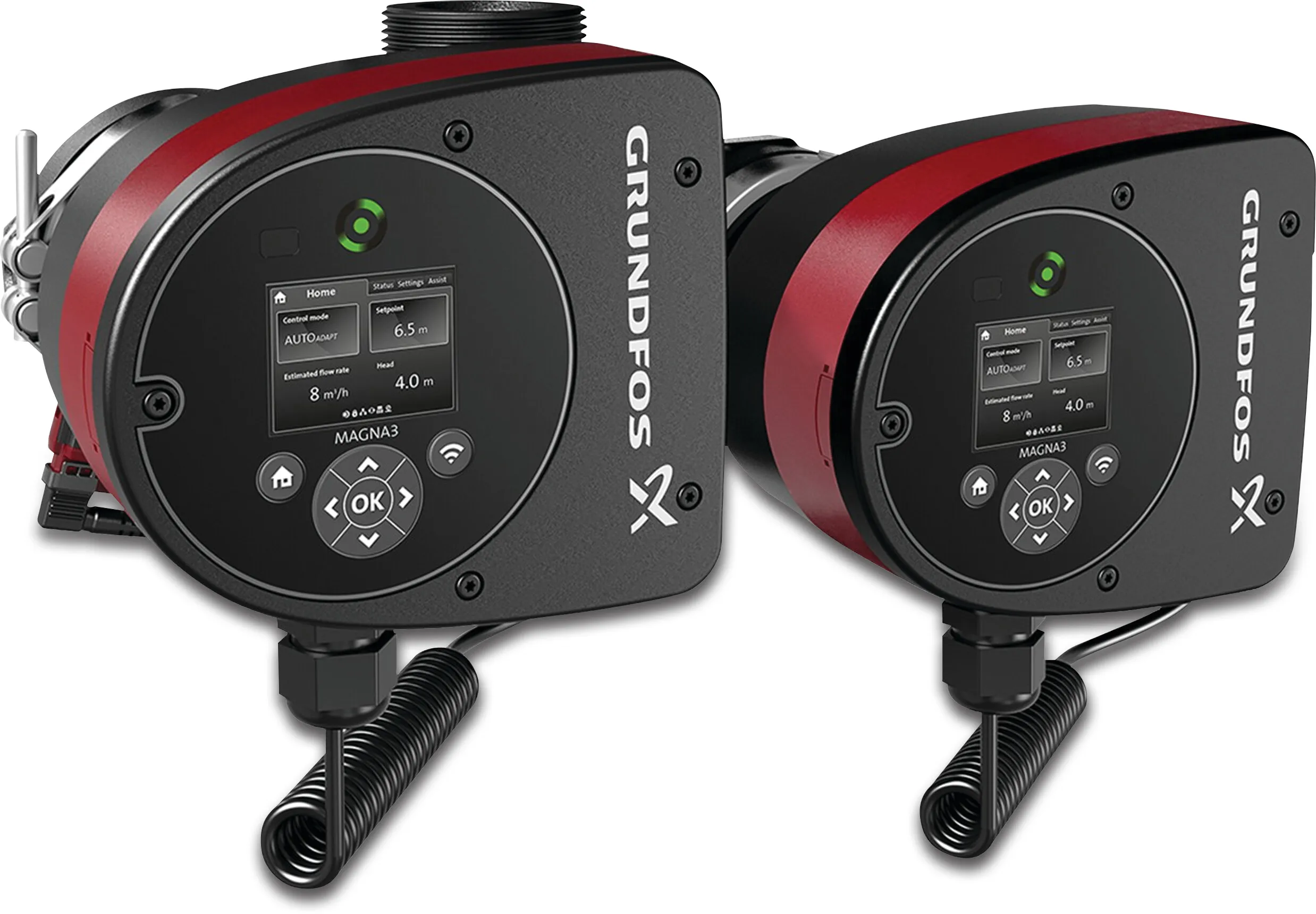 Grundfos Circulateur à double tête à vitesse variable fonte 2" filetage femelle 1.47A 230VAC type Magna3 D 32-100