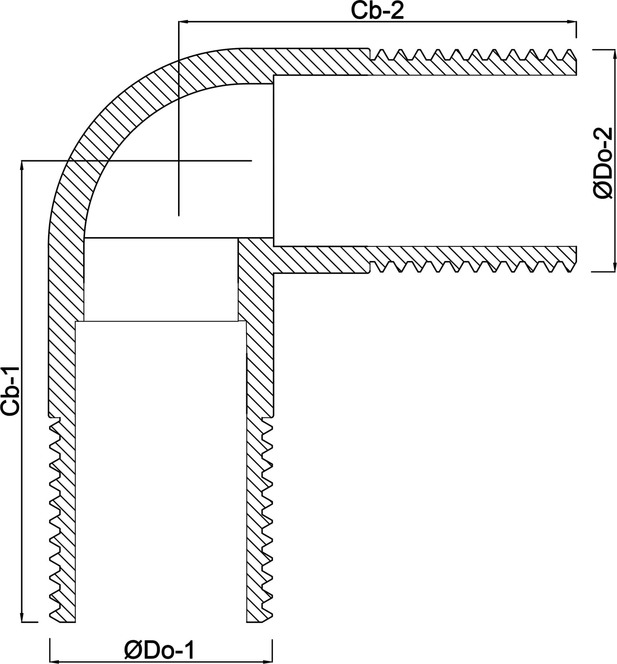 Profec Nr. 3 Bend 90° stainless steel 316 2" male thread 10bar