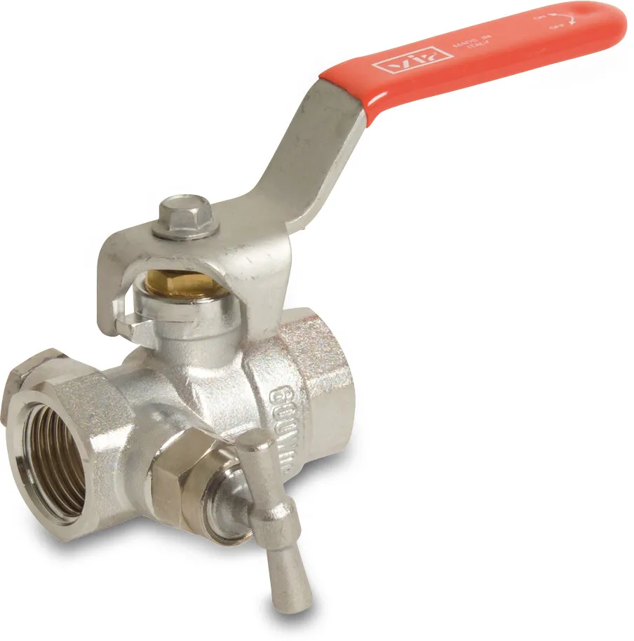 VIR Kugelhahn Messing Verchromt 3/4" Innengewinde 40bar VA Typ 342