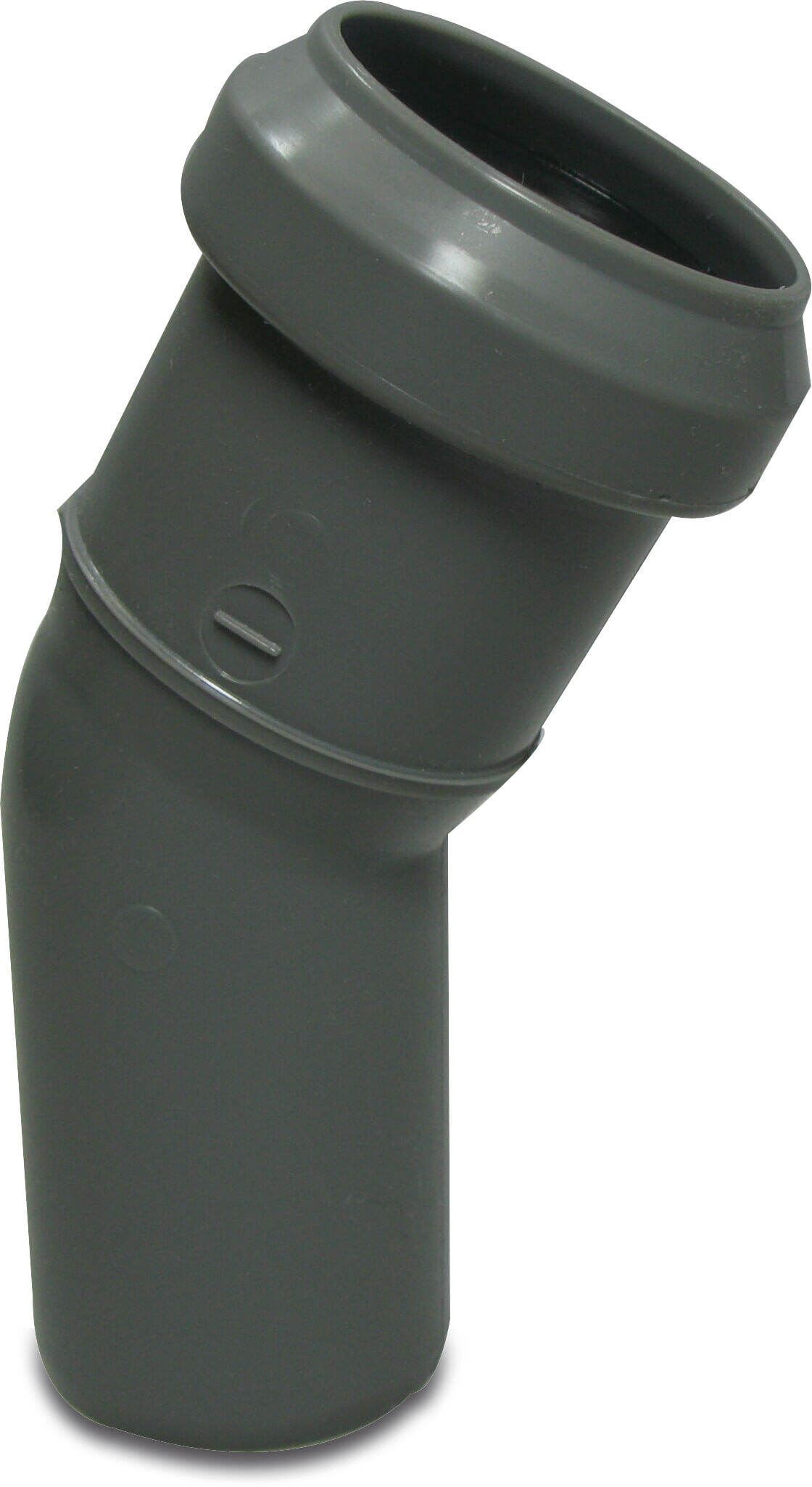 Bøjning 30° PP 110 mm studs x tætningsring grå