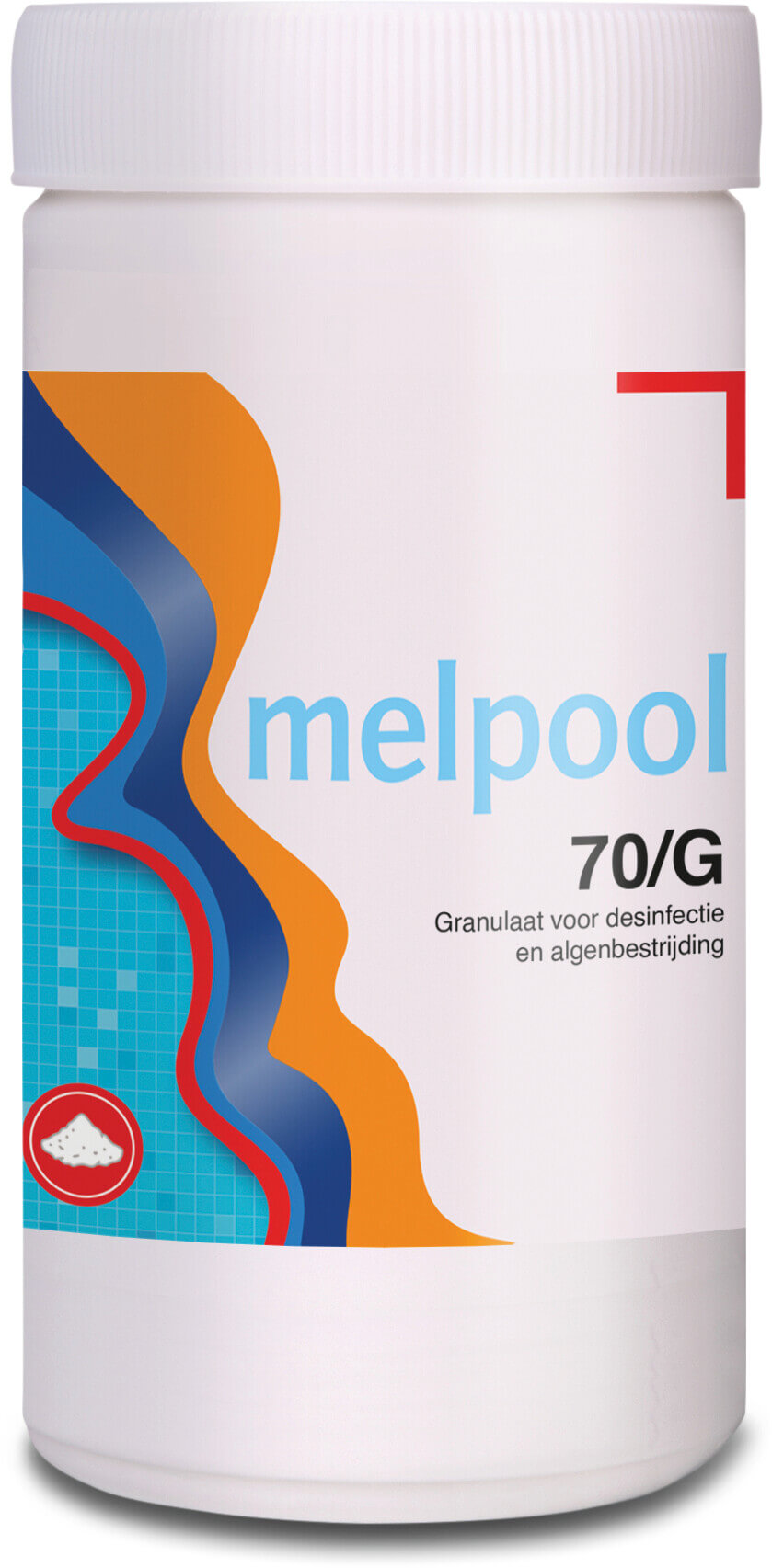 Melpool 70/g calciumhypochlorit hydrerede granulater 70% cl. 1000g