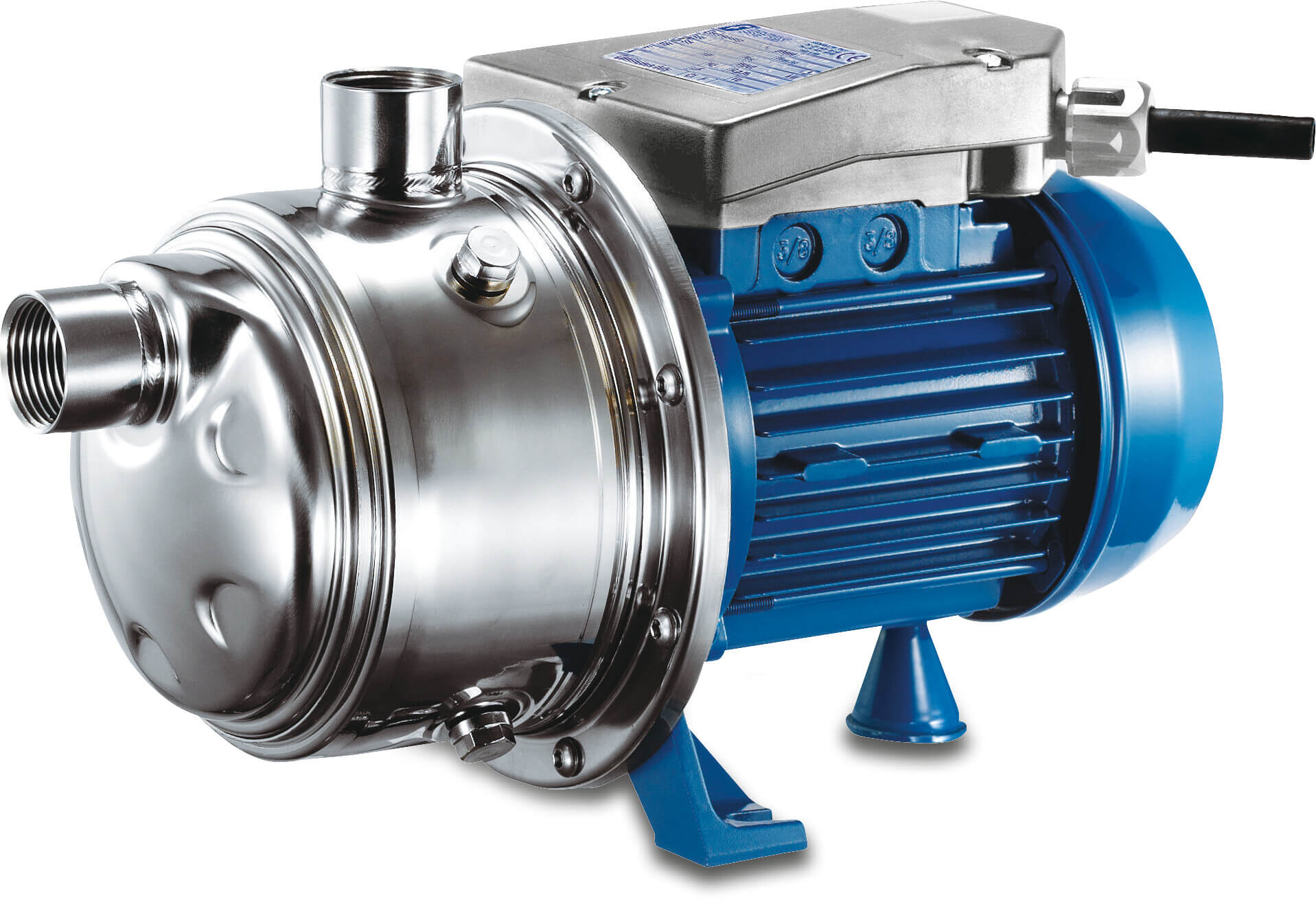 Foras Multi-stage centrifugal pump stainless steel 304 1" female thread 8,5bar 4,8A 230VAC blue type P 3S-100/5 M