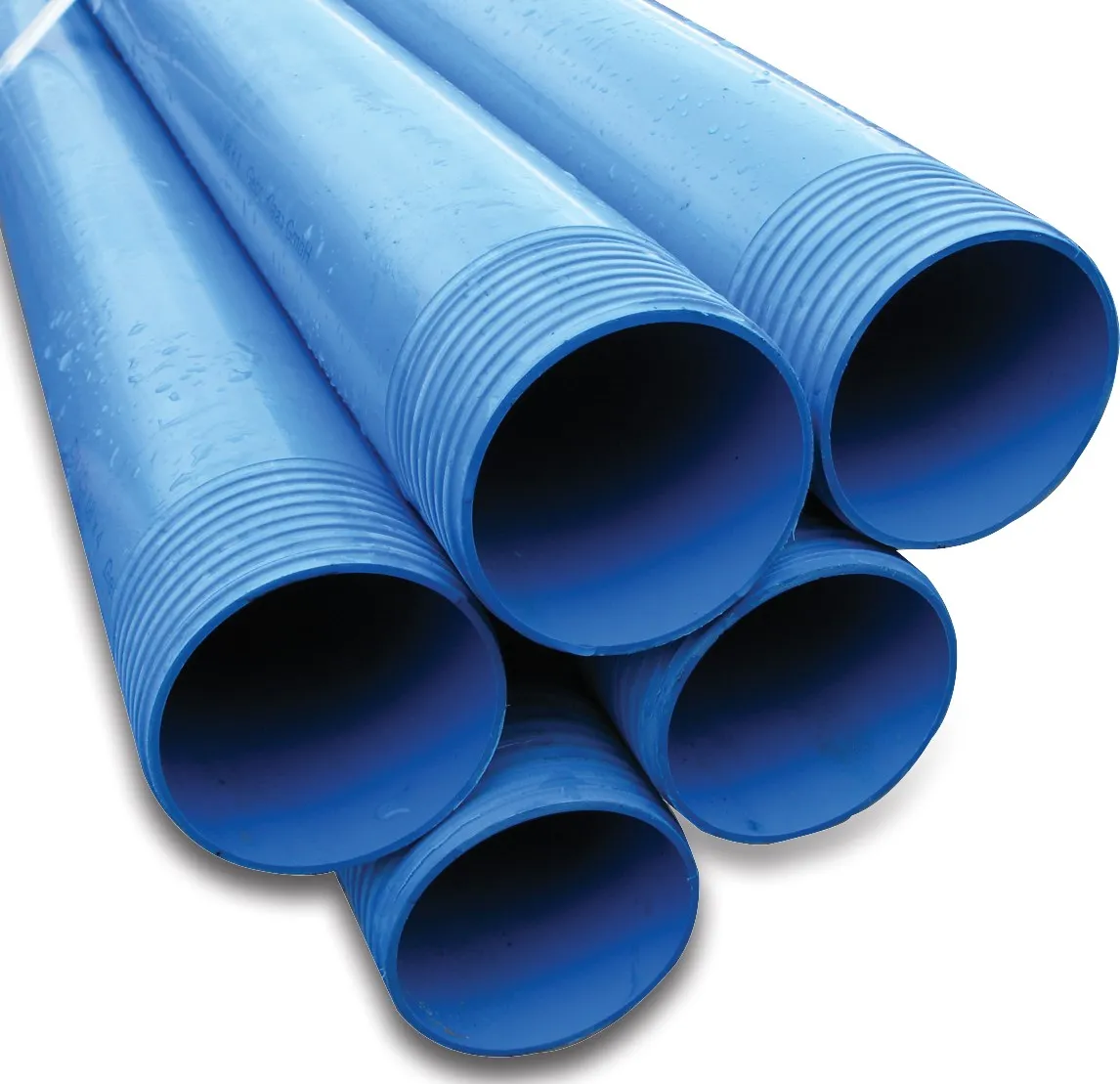 Verlängerungsrohr PVC-U 1 1/4" Innengewinde x Außengewinde Blau 1m