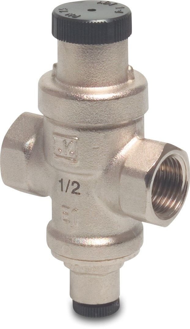 Itap Pressure reducing valve brass nickel plated 1/2" female thread 15bar type Minipress 361
