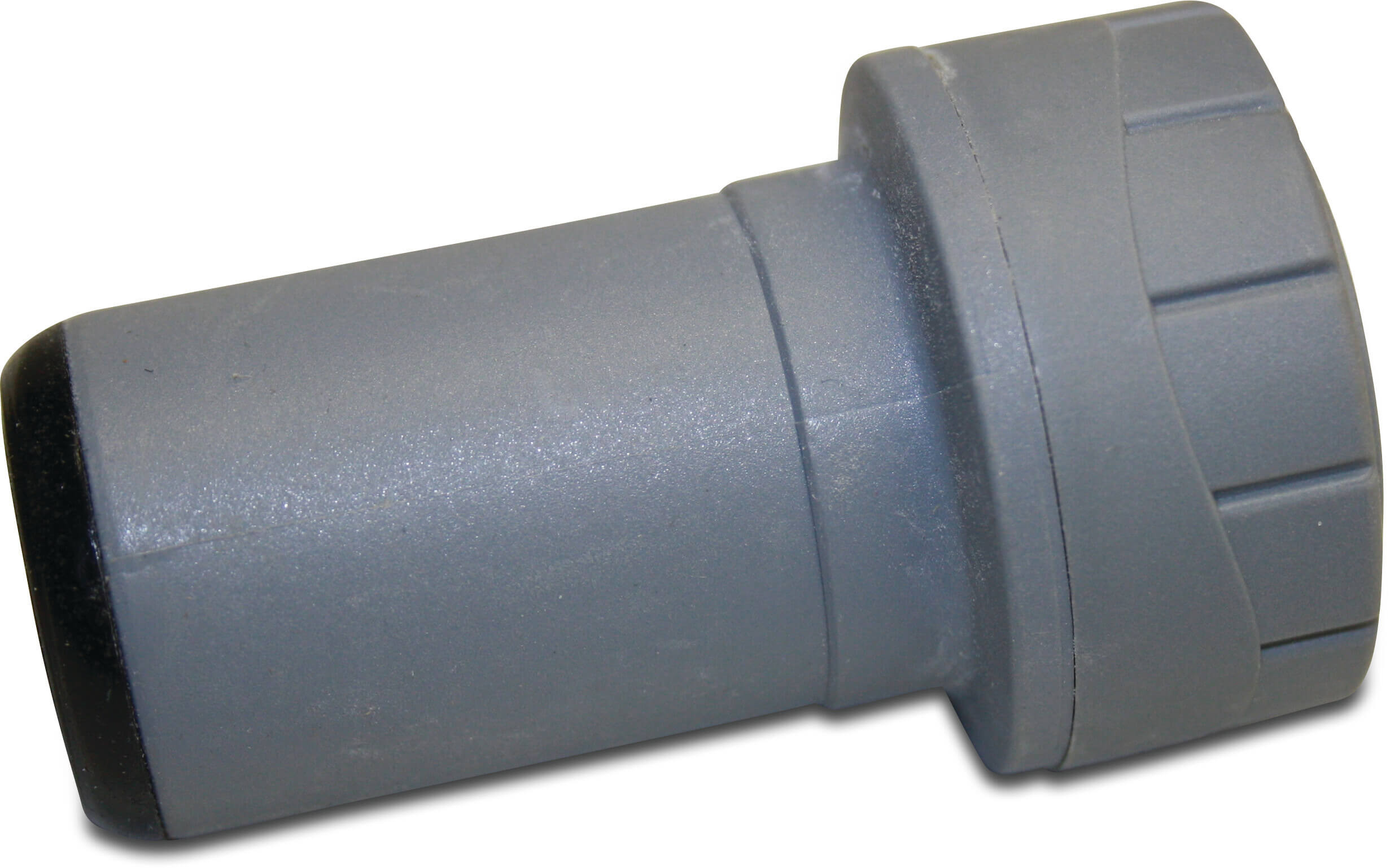 Twin pipe reducing coupler polybutylene 28 mm x 22 mm push-in grey