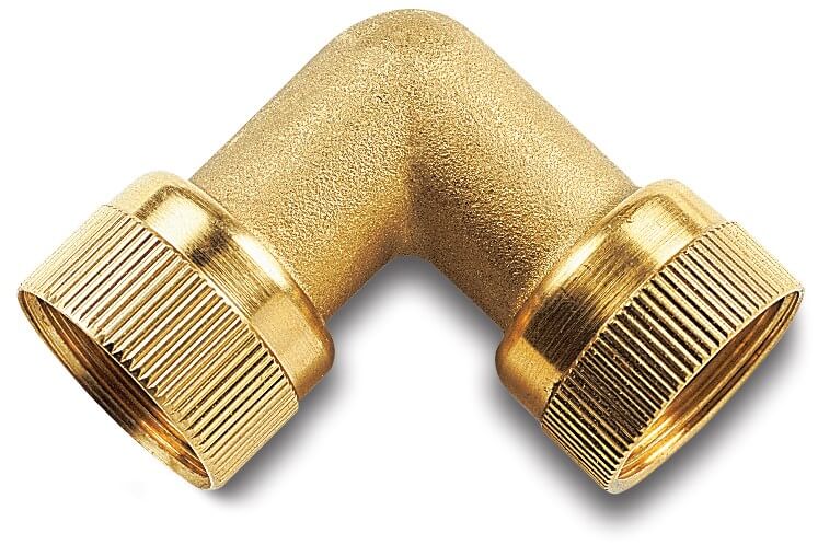 Swivel elbow 90° brass 1" female thread type with O-ring